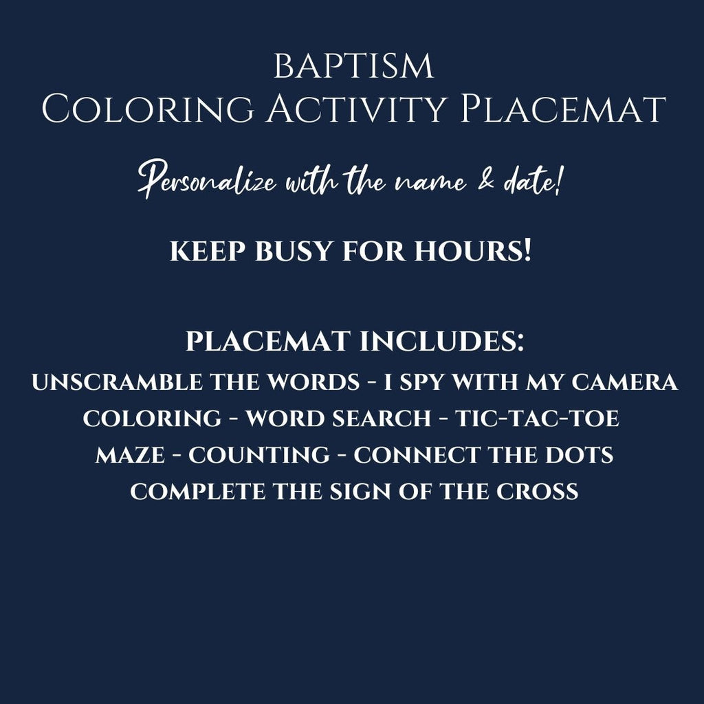 Baptism Placemat - Twinklette™