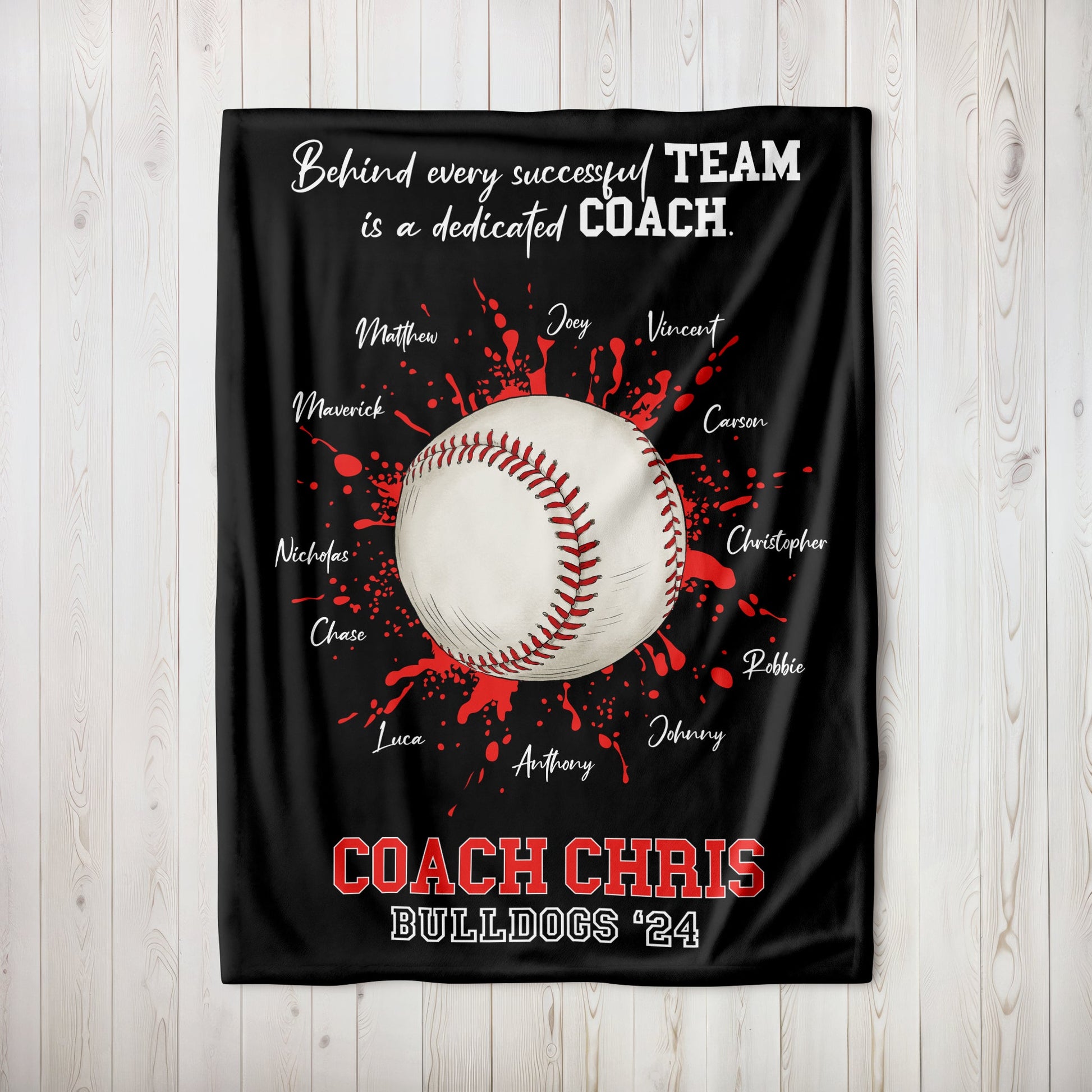 Baseball Coach Thank You Blanket - Twinklette™