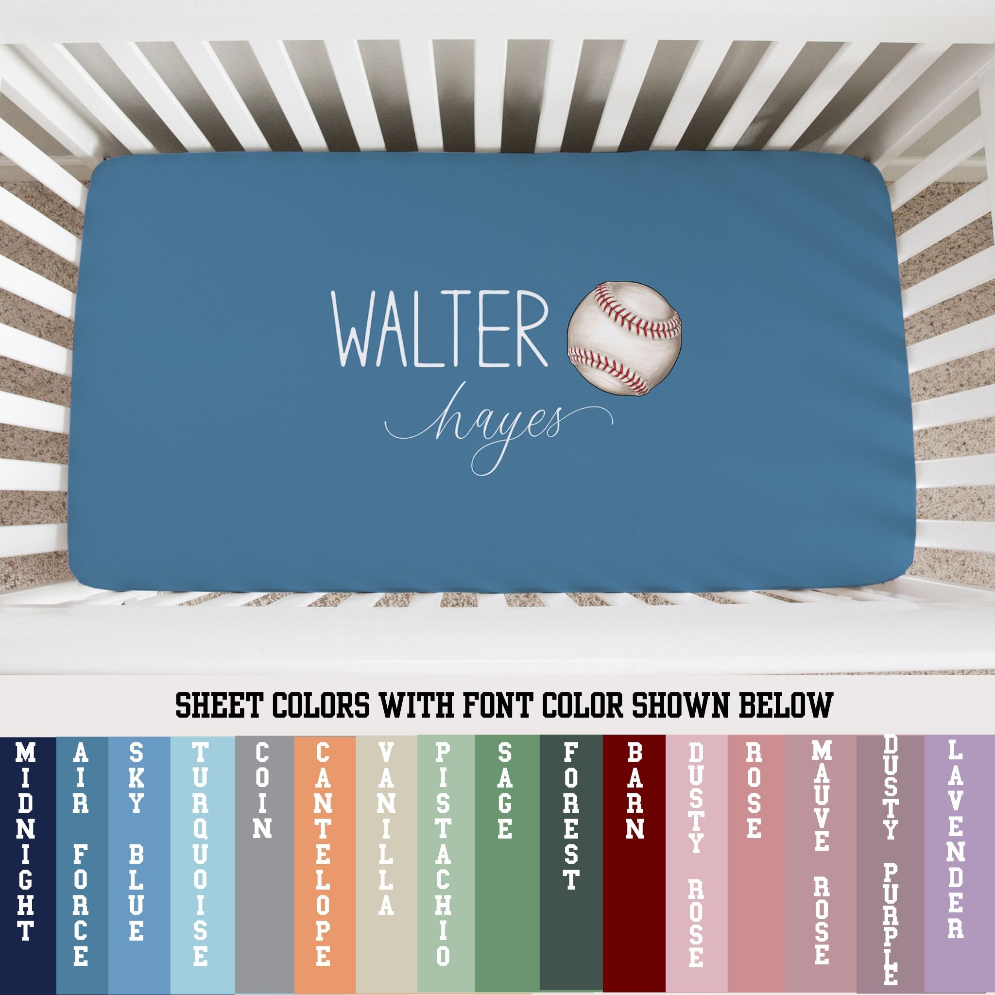 Baseball Crib Sheet - Twinklette™