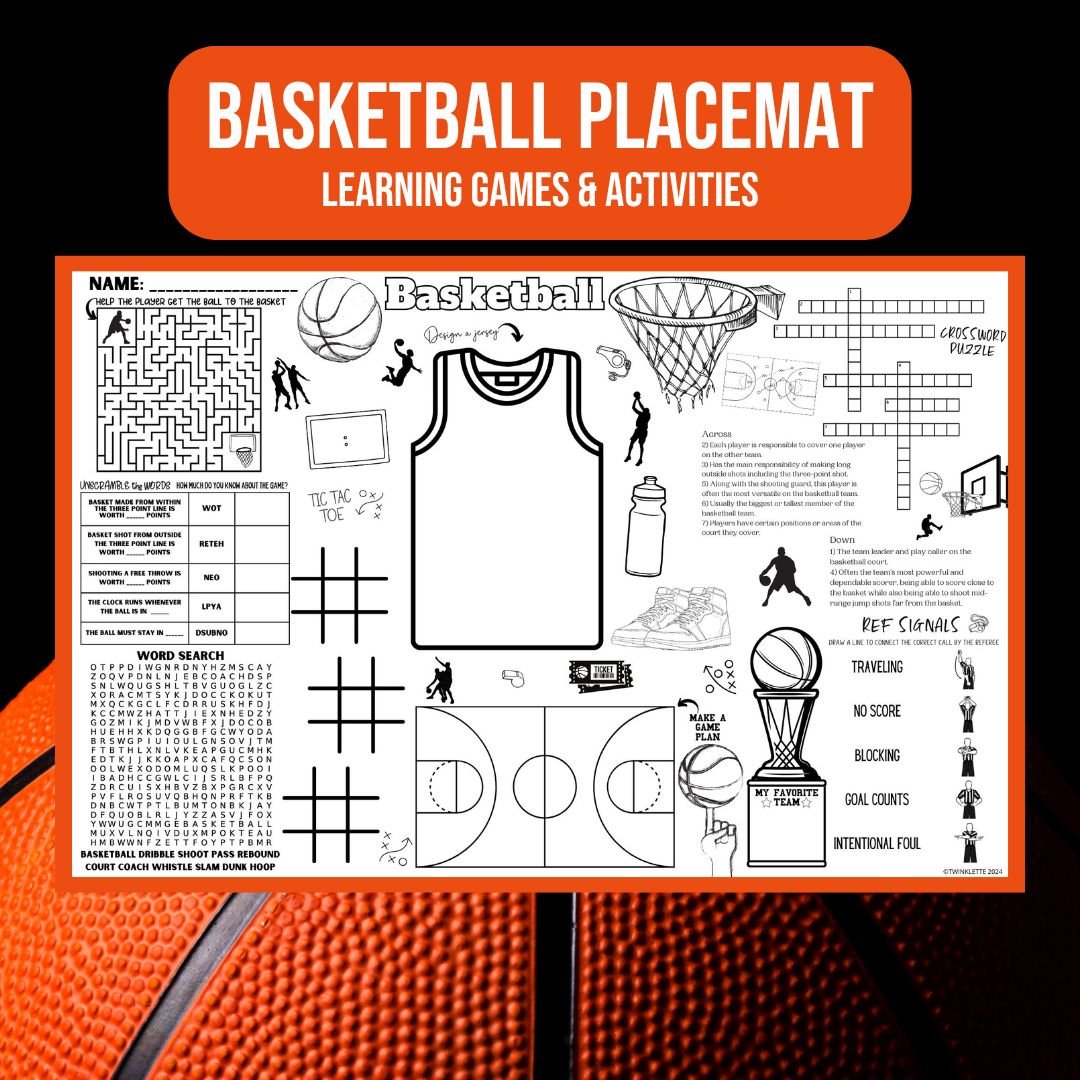 Basketball Placemat - Twinklette™