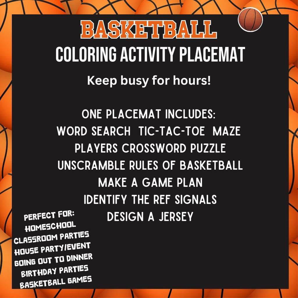 Basketball Placemat - Twinklette™