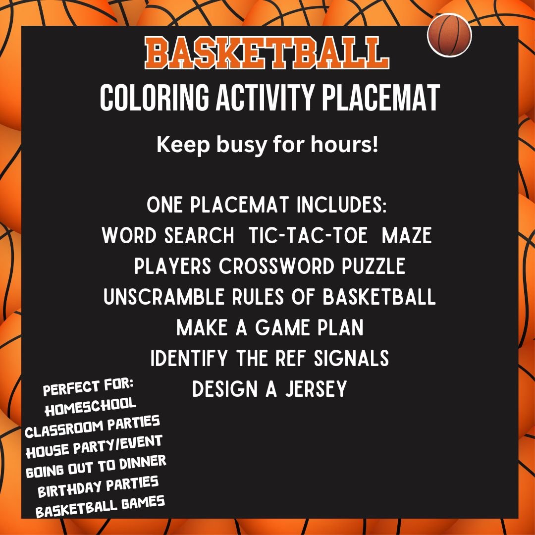 Basketball Placemat - Twinklette™