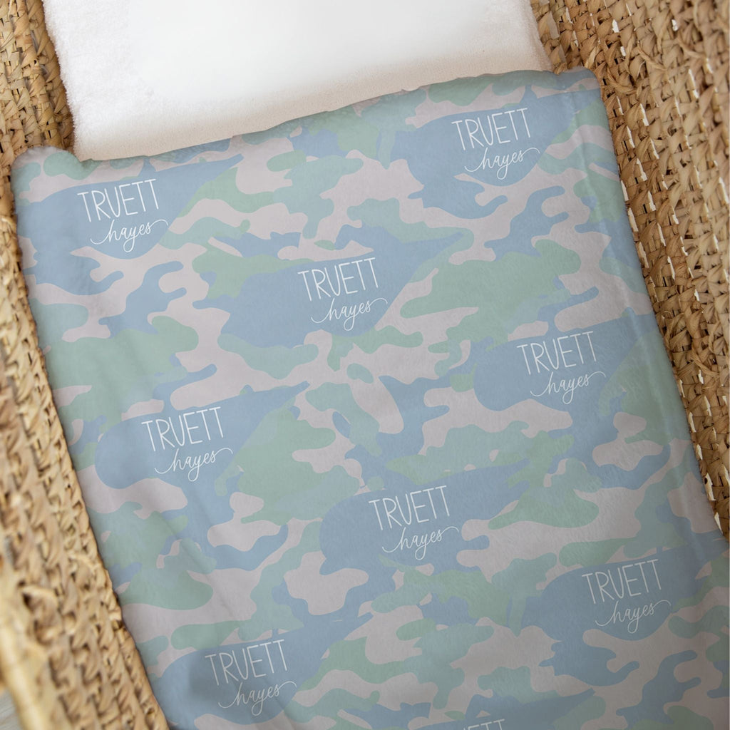 Blue Green Camo Baby Swaddle - Twinklette™