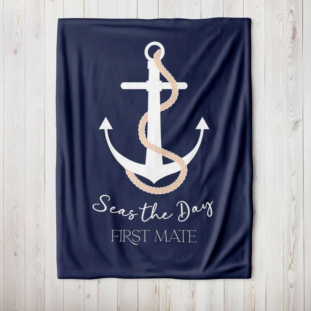 Boat Anchor Name Blanket