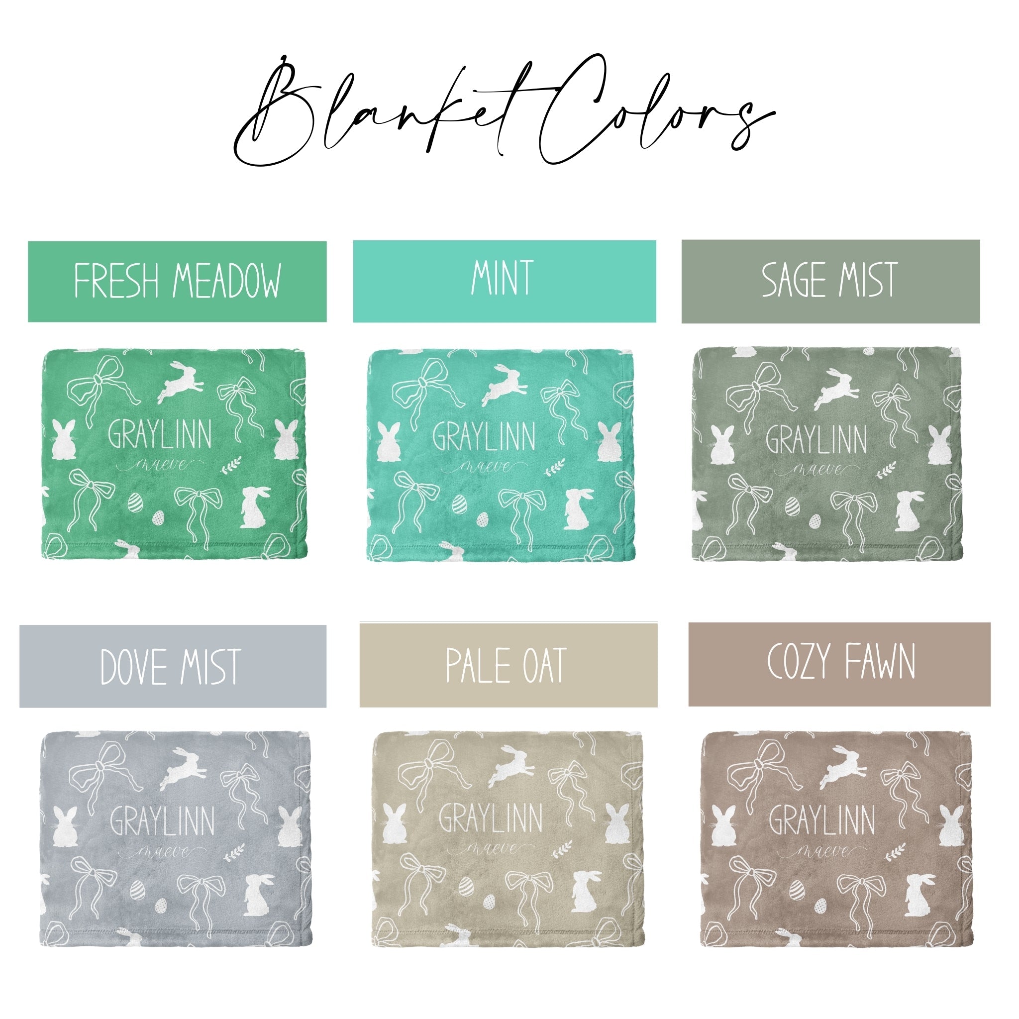 Bunny Bows Minky Blanket - Twinklette™