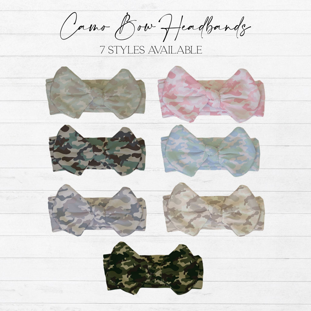 Camo Baby Bow Headband - Twinklette™
