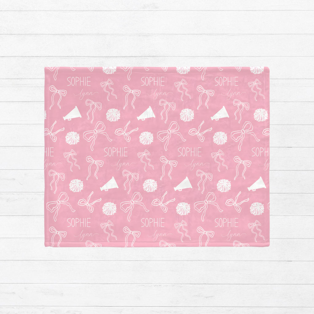 Cheer Bows Baby Minky Blanket