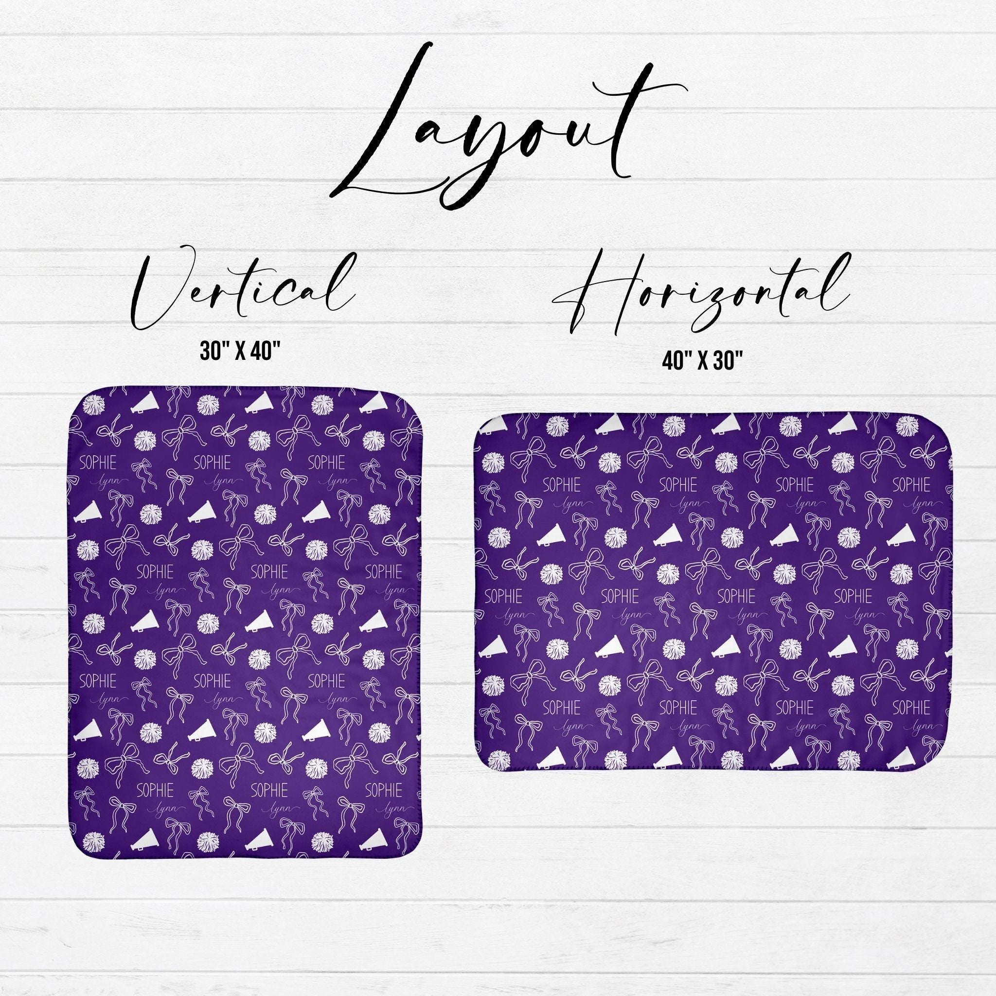 Cheer Bows Baby Sherpa Blanket - Twinklette™