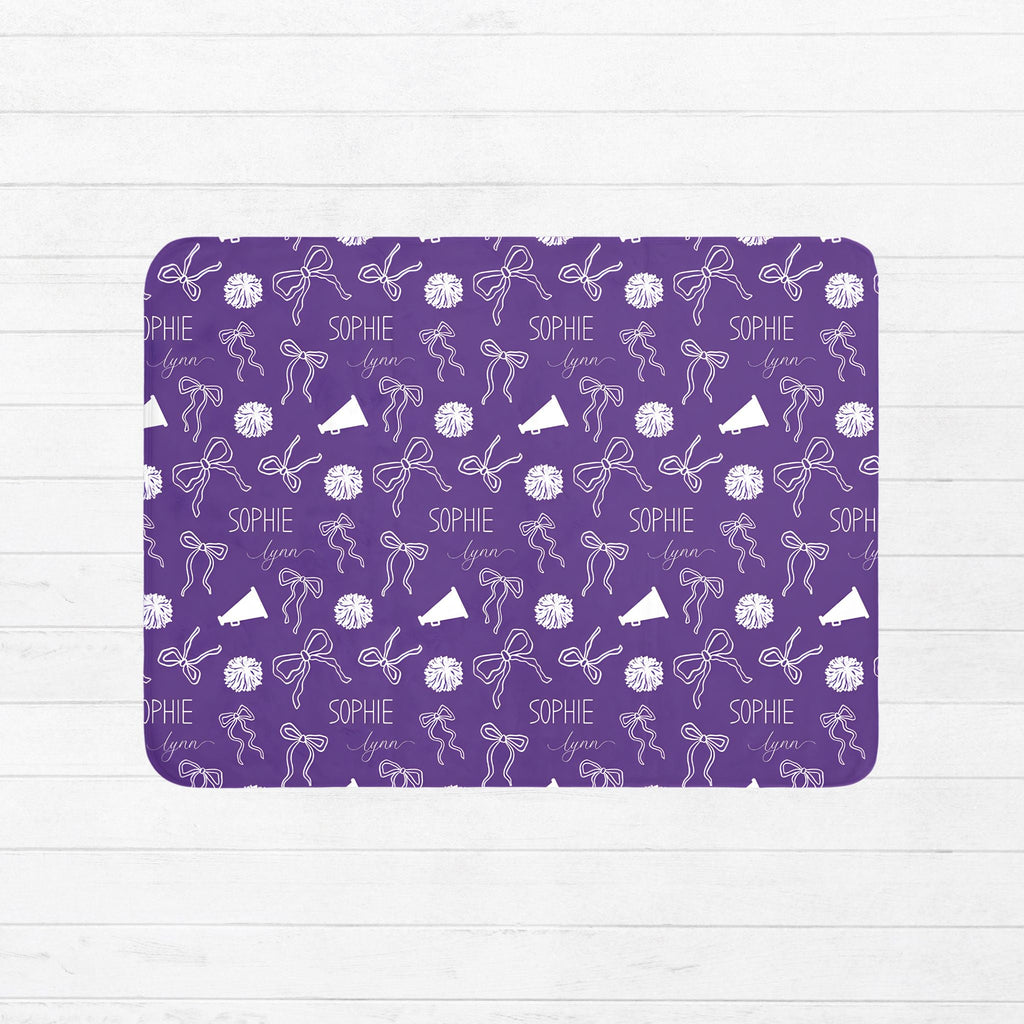 Cheer Bows Baby Sherpa Blanket - Twinklette™