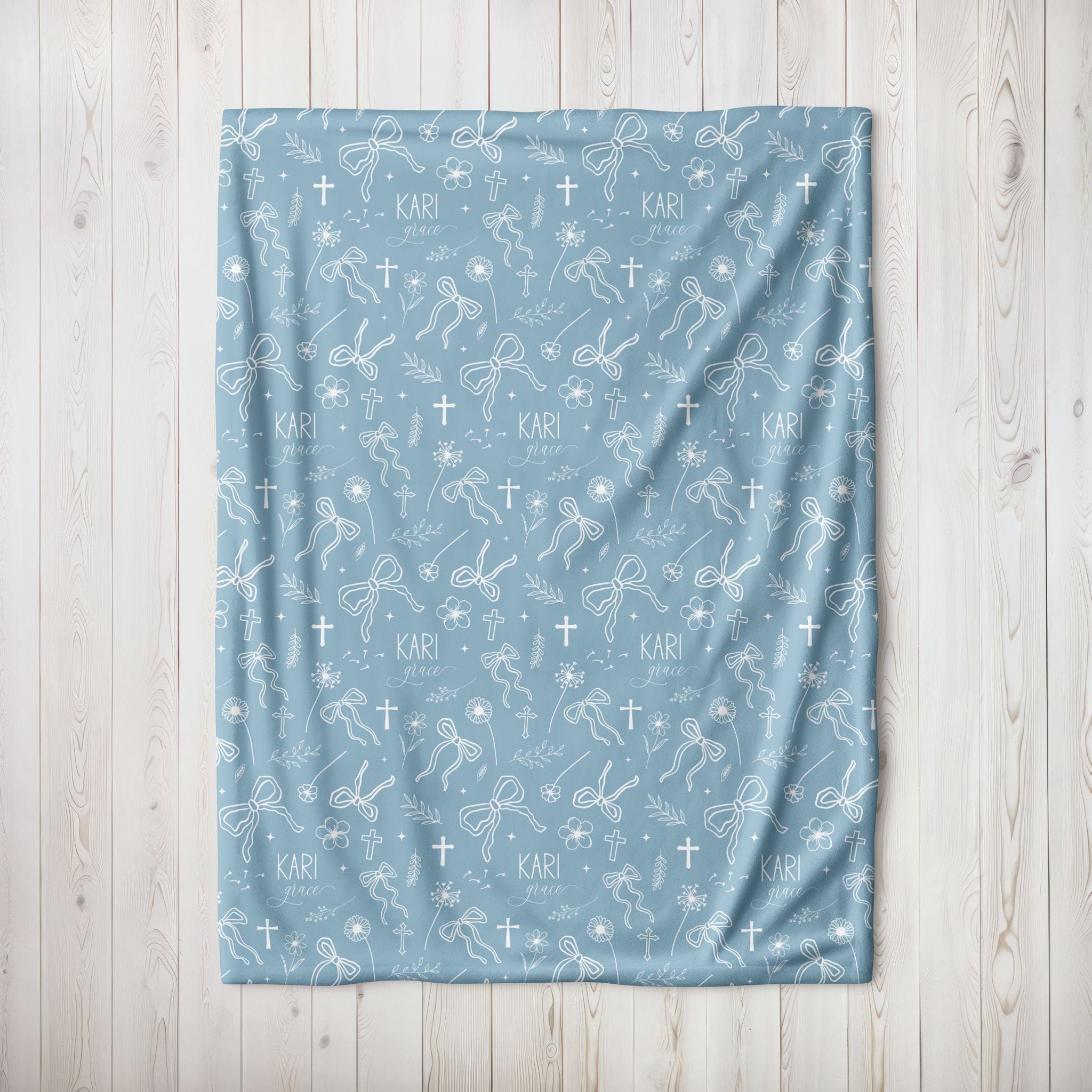 Christian Wildflower Coquette Bows Minky Blanket - Twinklette™
