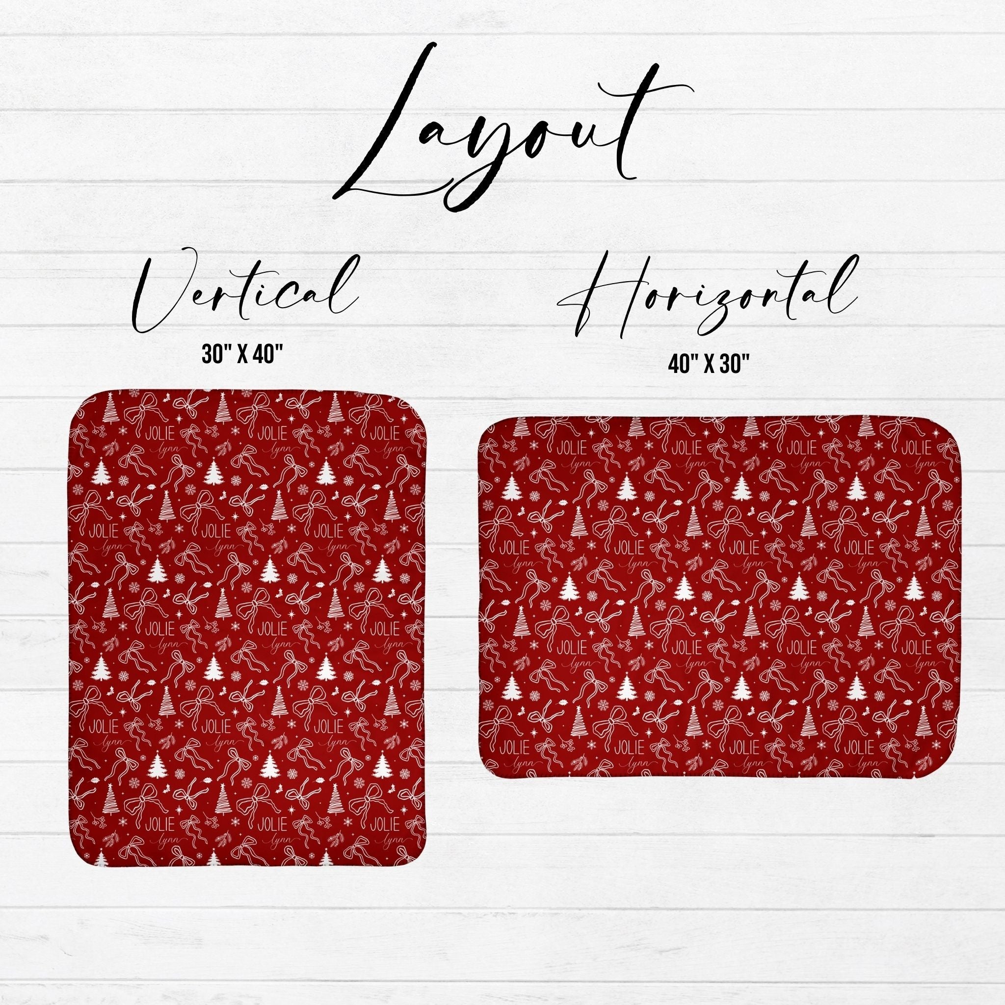 Christmas Bows Baby Sherpa Blanket - Twinklette™