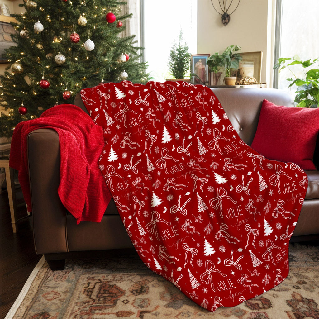 Christmas Coquette Bows Blanket - Twinklette™