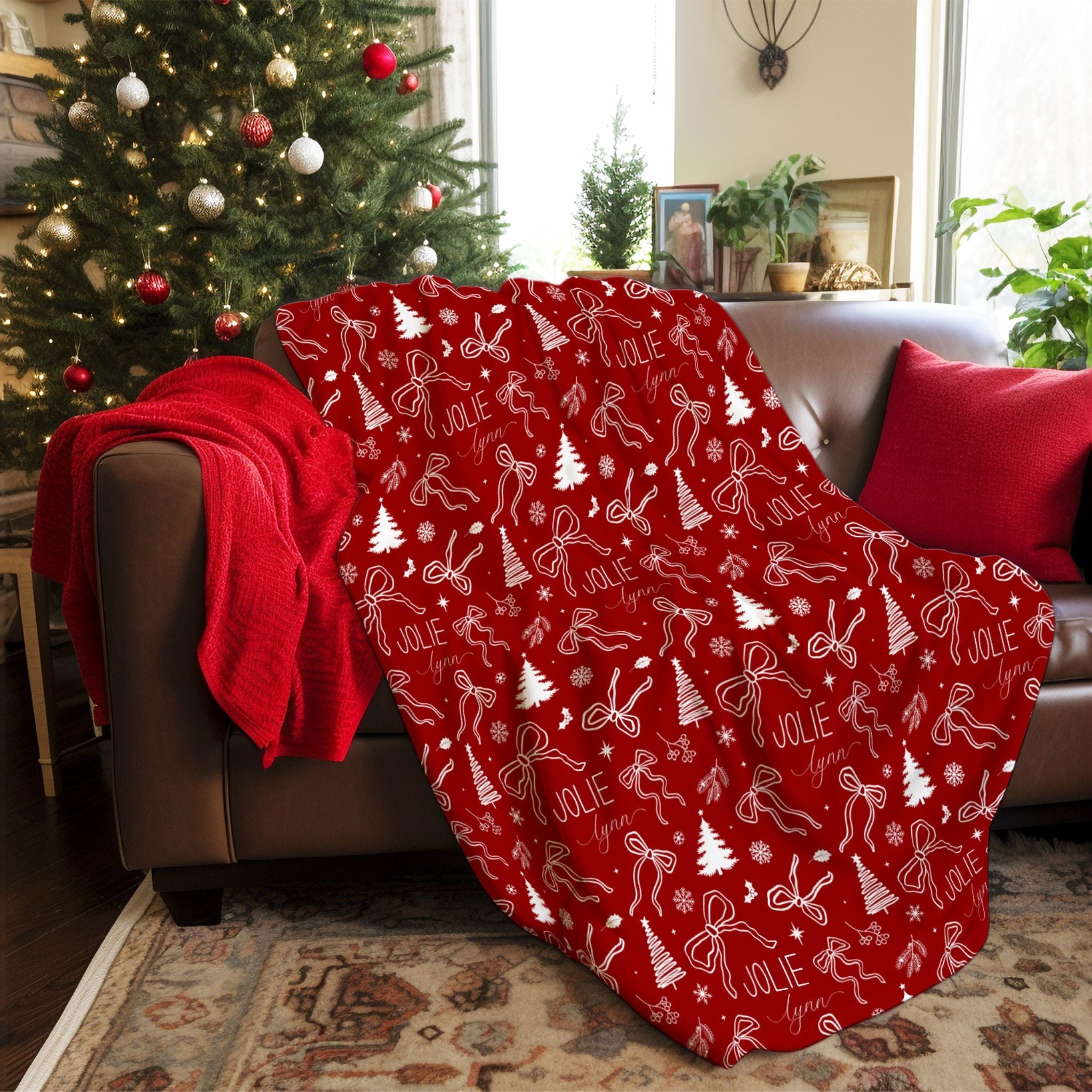 Christmas Coquette Bows Blanket - Twinklette™