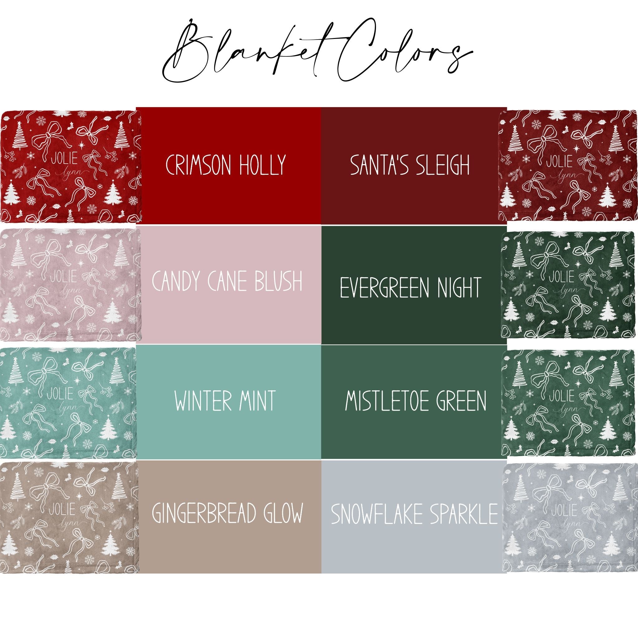 Christmas Coquette Bows Blanket - Twinklette™