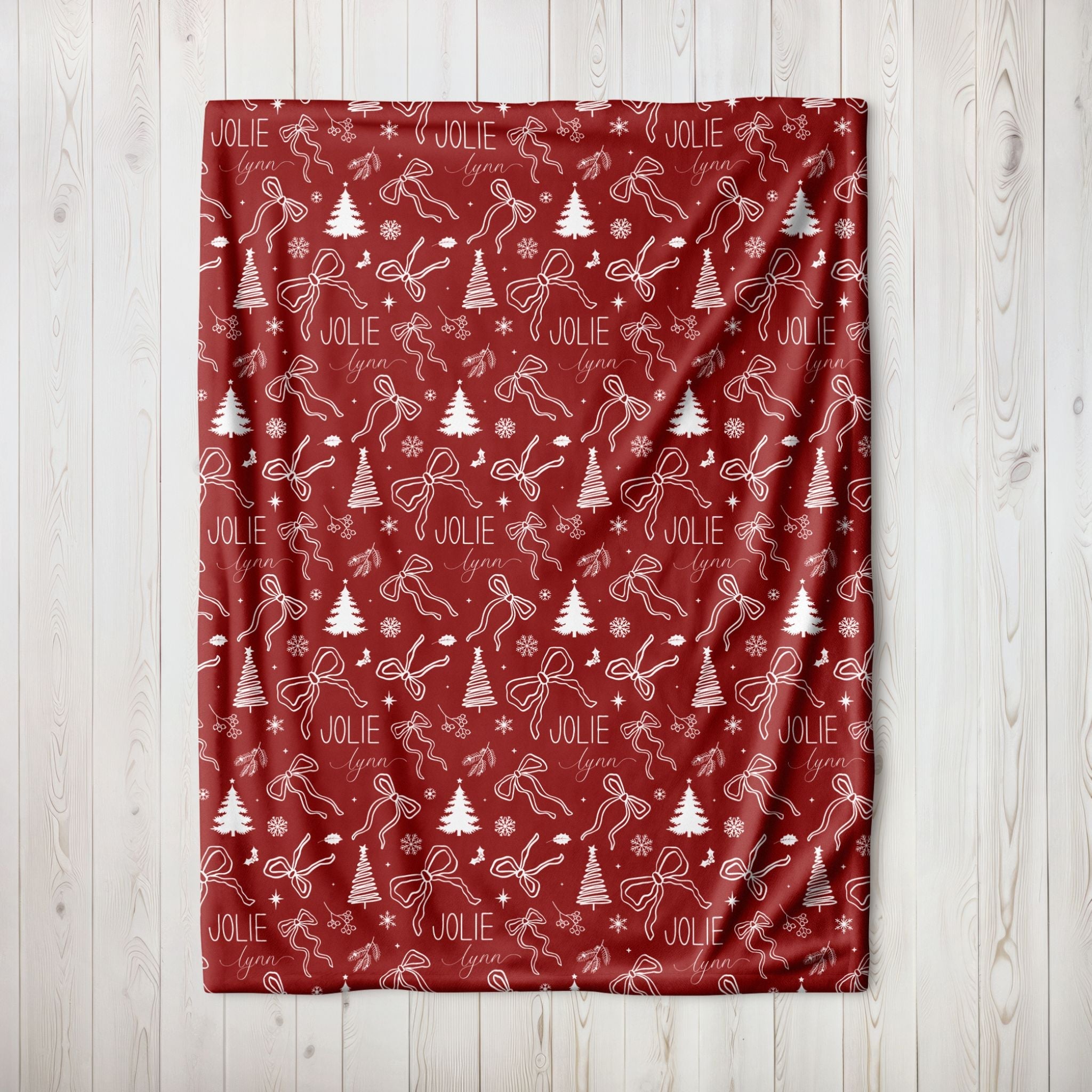 Christmas Coquette Bows Blanket - Twinklette™
