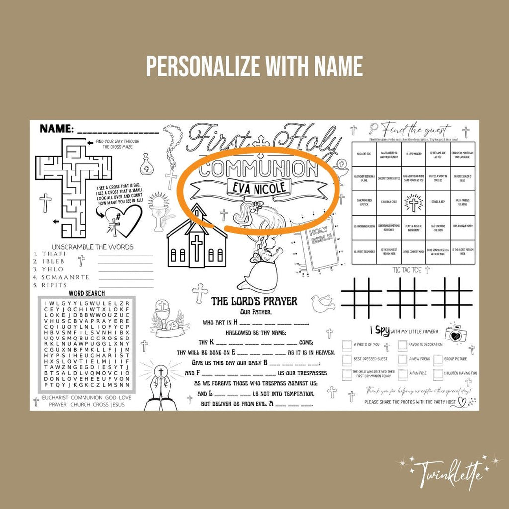 Communion Placemat - Twinklette™
