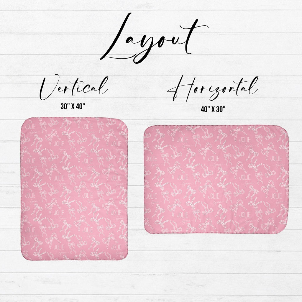 Coquette Bows Baby Sherpa Blanket - Twinklette™