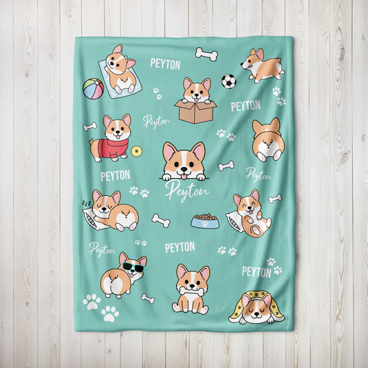 Corgi Name Blanket - Twinklette™