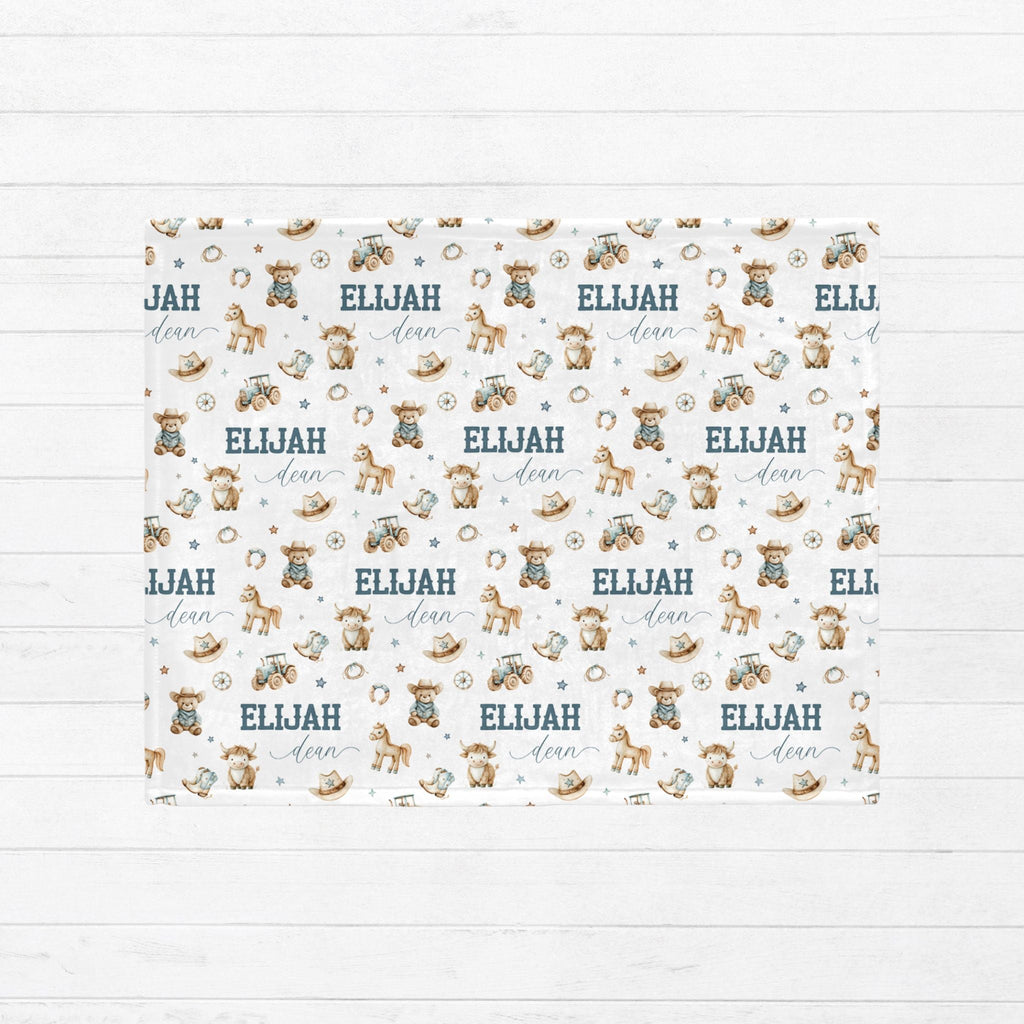 Cowboy Baby Minky Blanket - Twinklette™