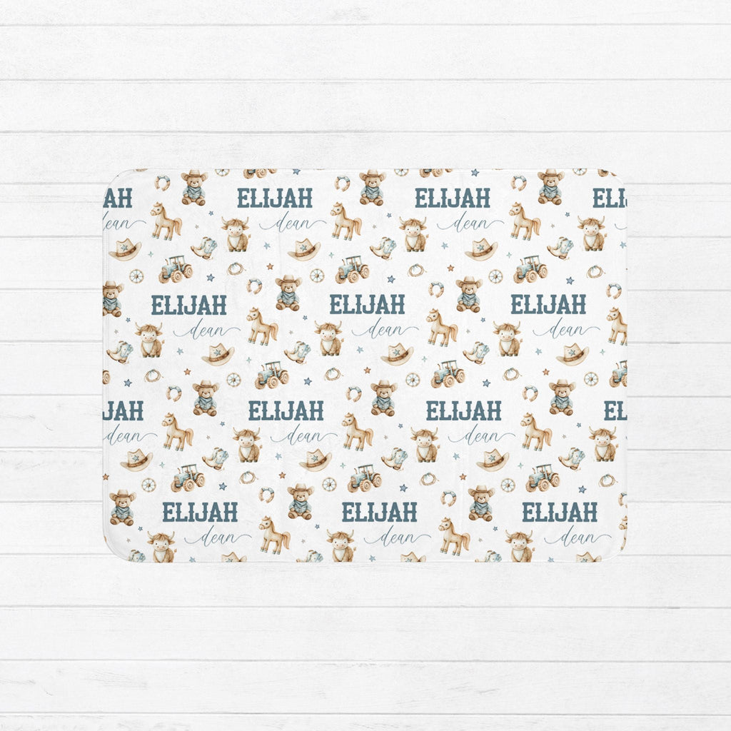 Cowboy Baby Sherpa Blanket - Twinklette™