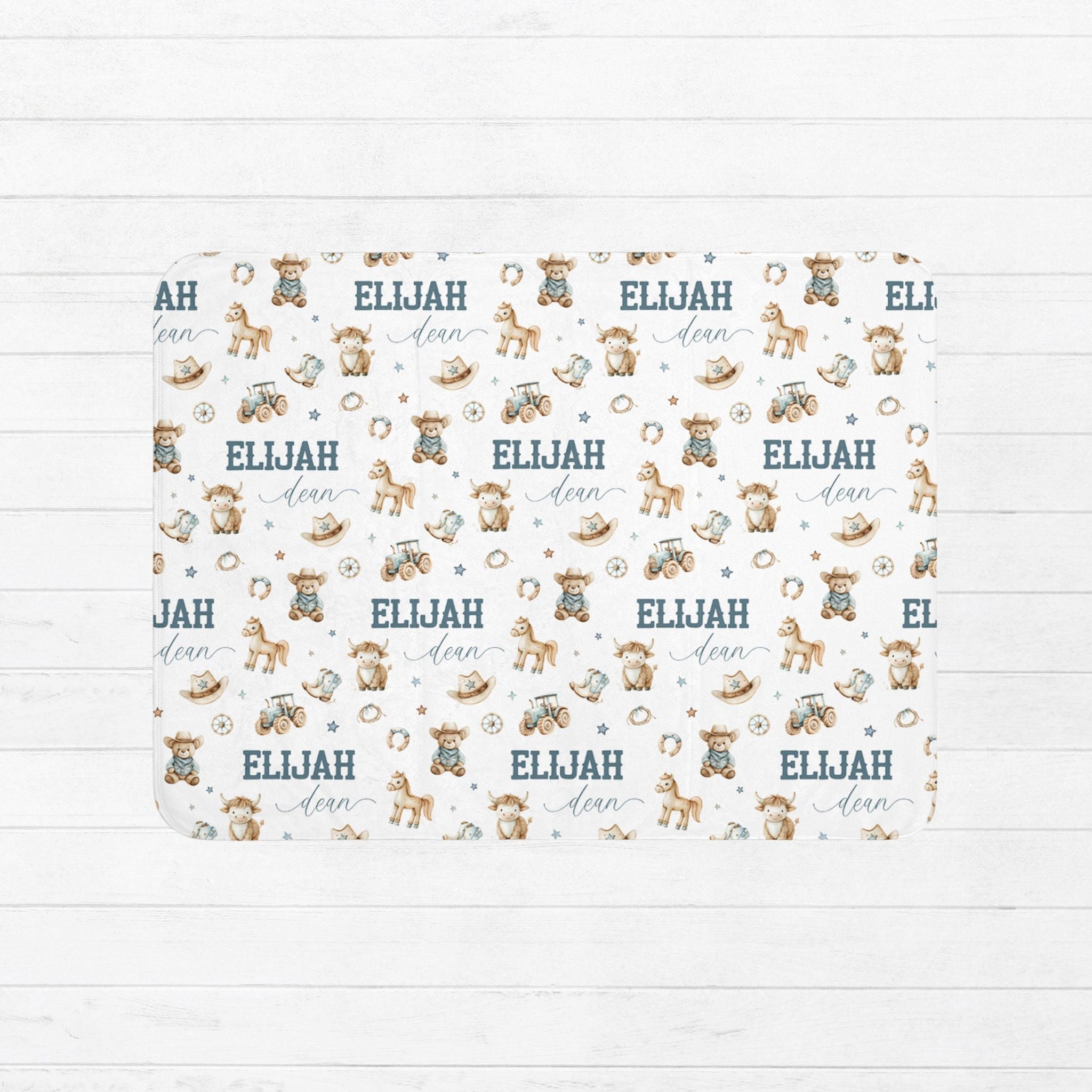Cowboy Baby Sherpa Blanket - Twinklette™