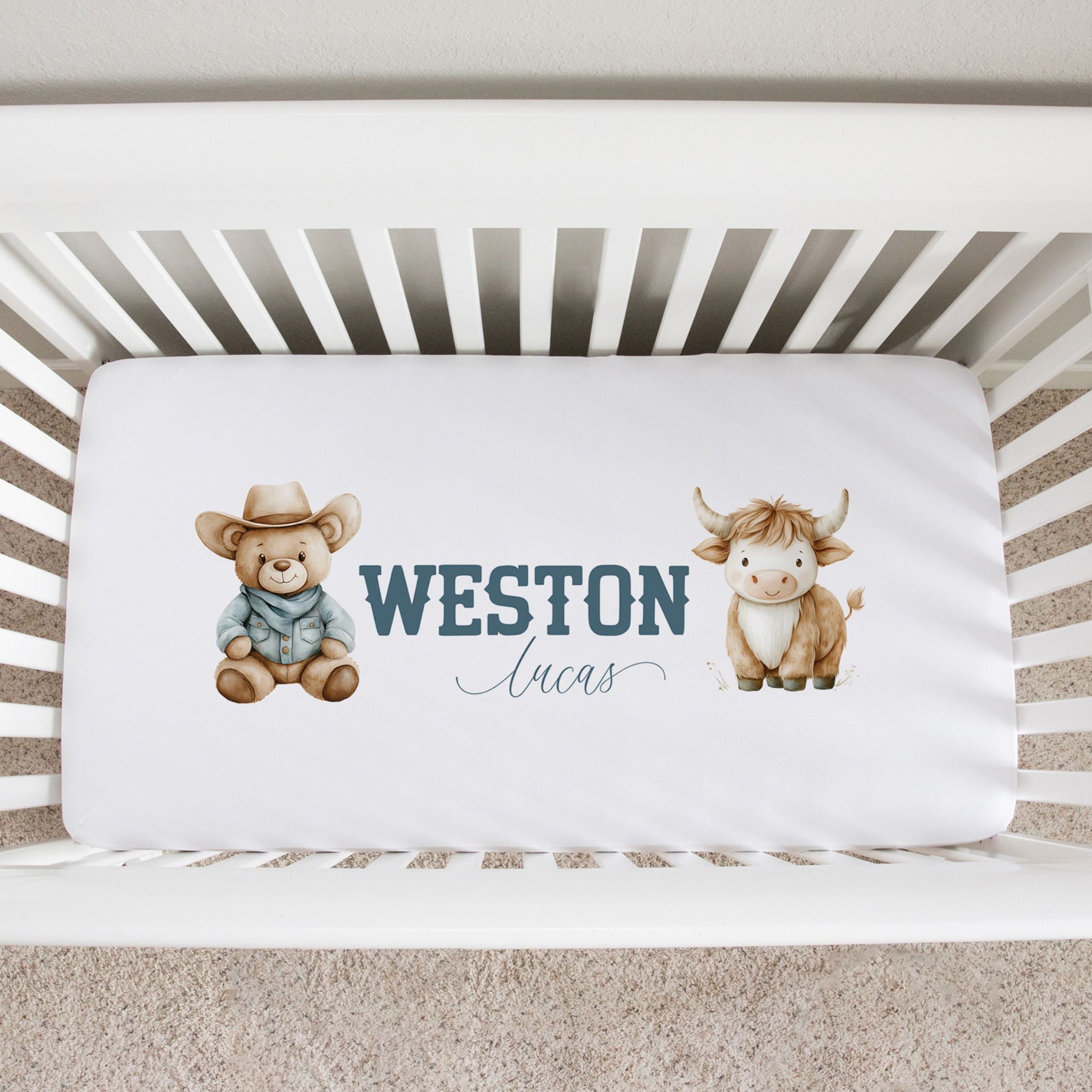 Cowboy Crib Sheet - Twinklette™