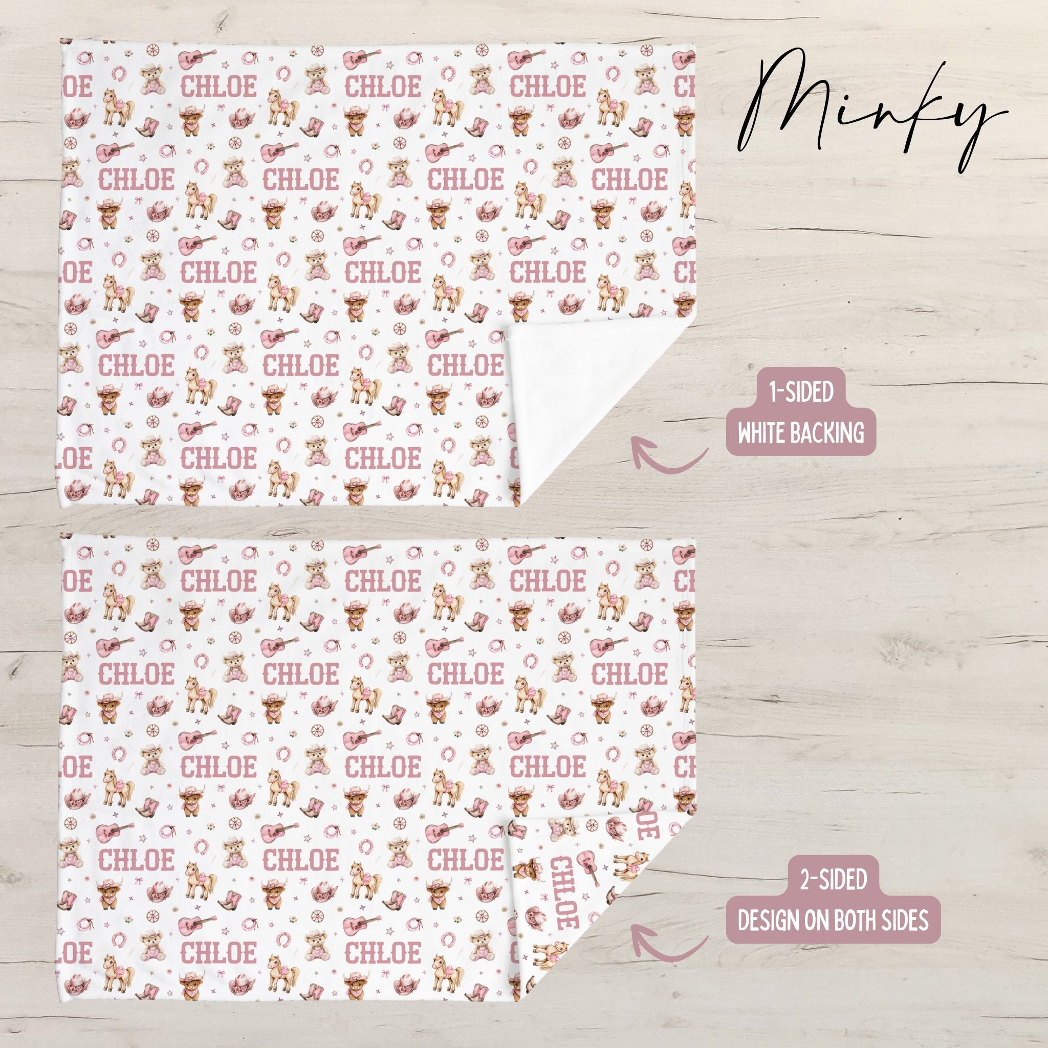 Cowgirl Baby Minky Blanket - Twinklette™
