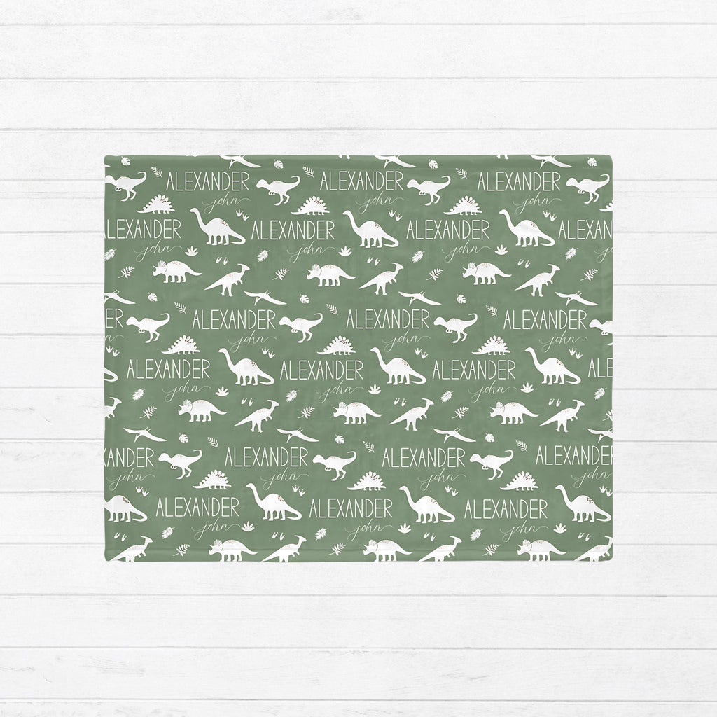 Dinosaur Baby Minky Blanket - Twinklette™