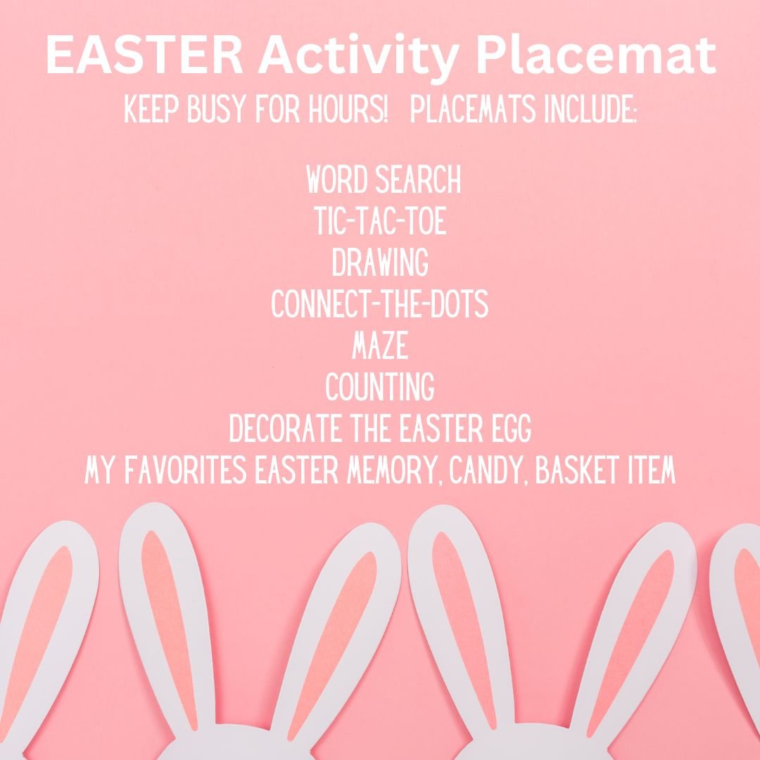Easter Coloring Activity Placemat - Twinklette™