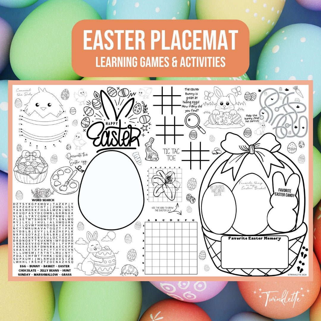 Easter Coloring Placemat - Twinklette™