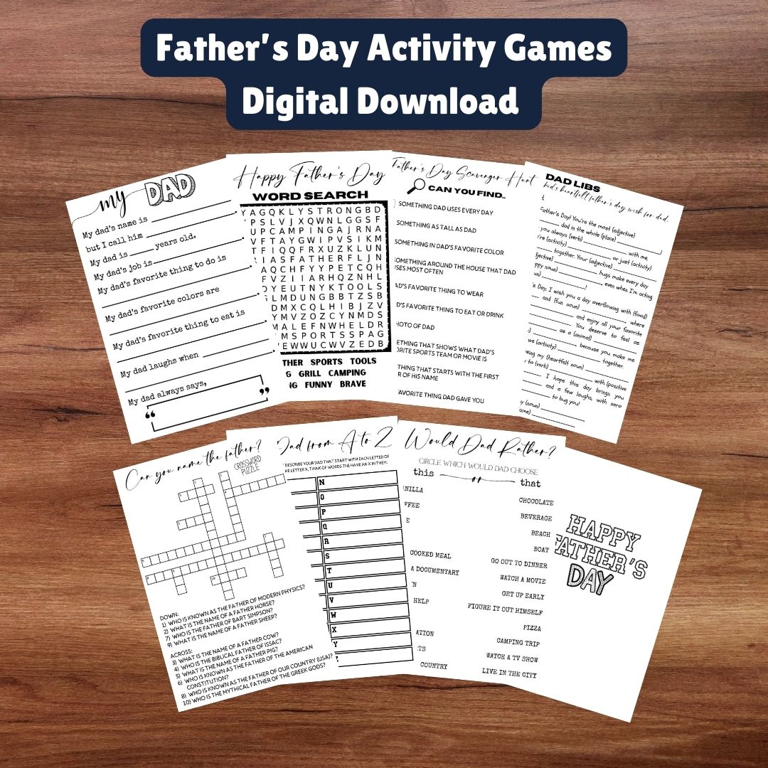 Father's Day Game Pack DIGITAL DOWNLOAD - Twinklette™