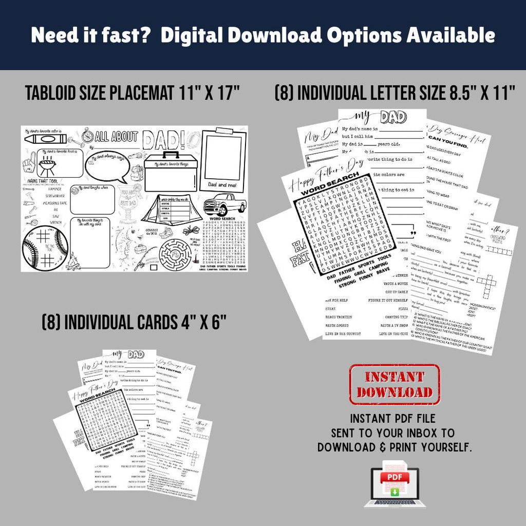 Father's Day Game Pack DIGITAL DOWNLOAD - Twinklette™