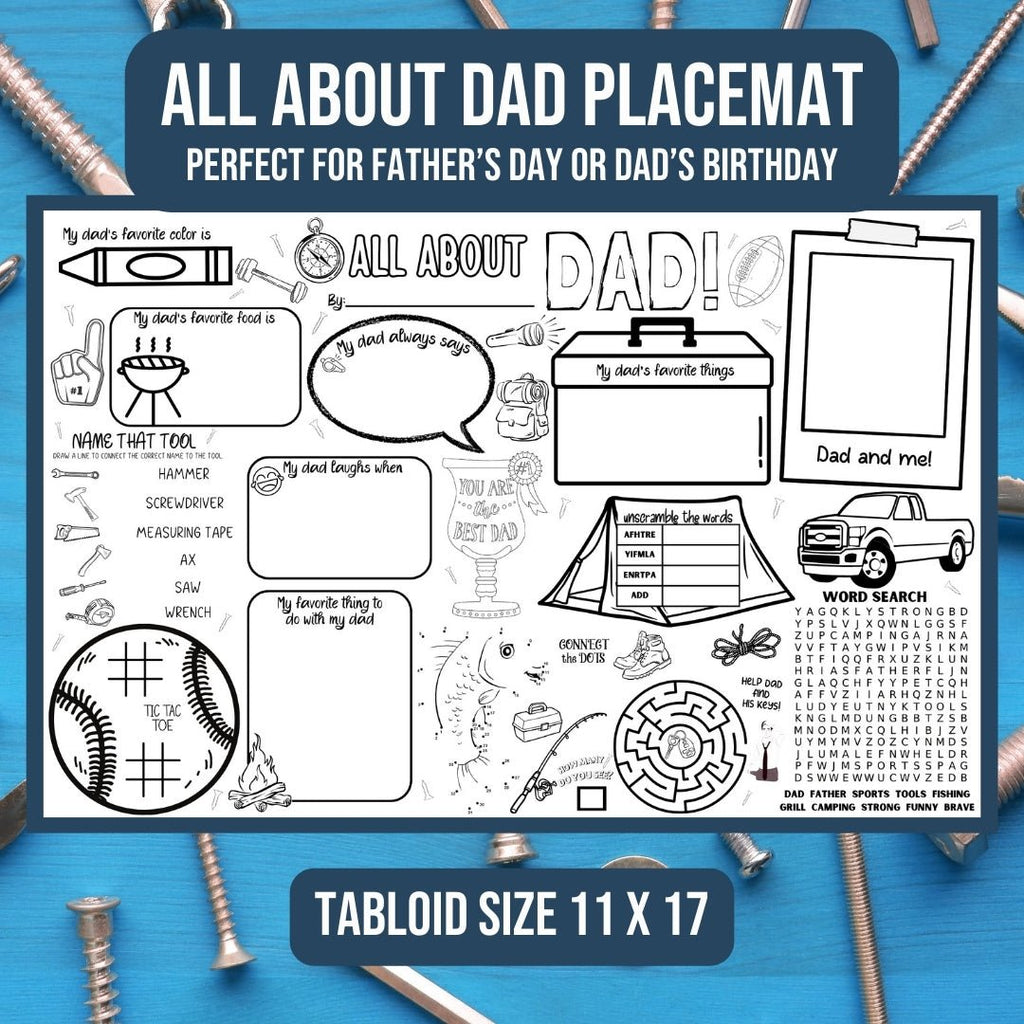 Father's Day Placemat DIGITAL DOWNLOAD - Twinklette™