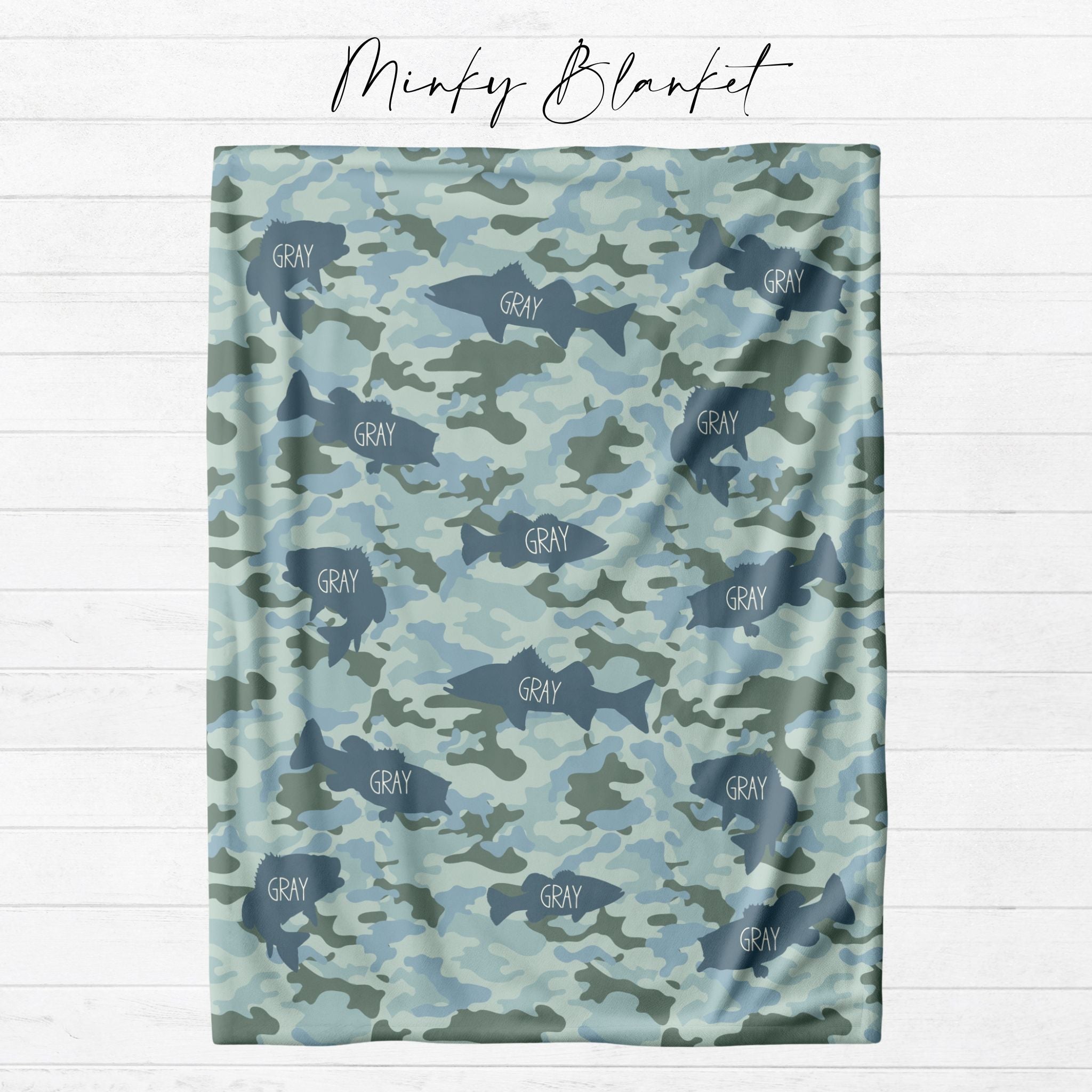 Fish Camo Kids Blanket - Twinklette™