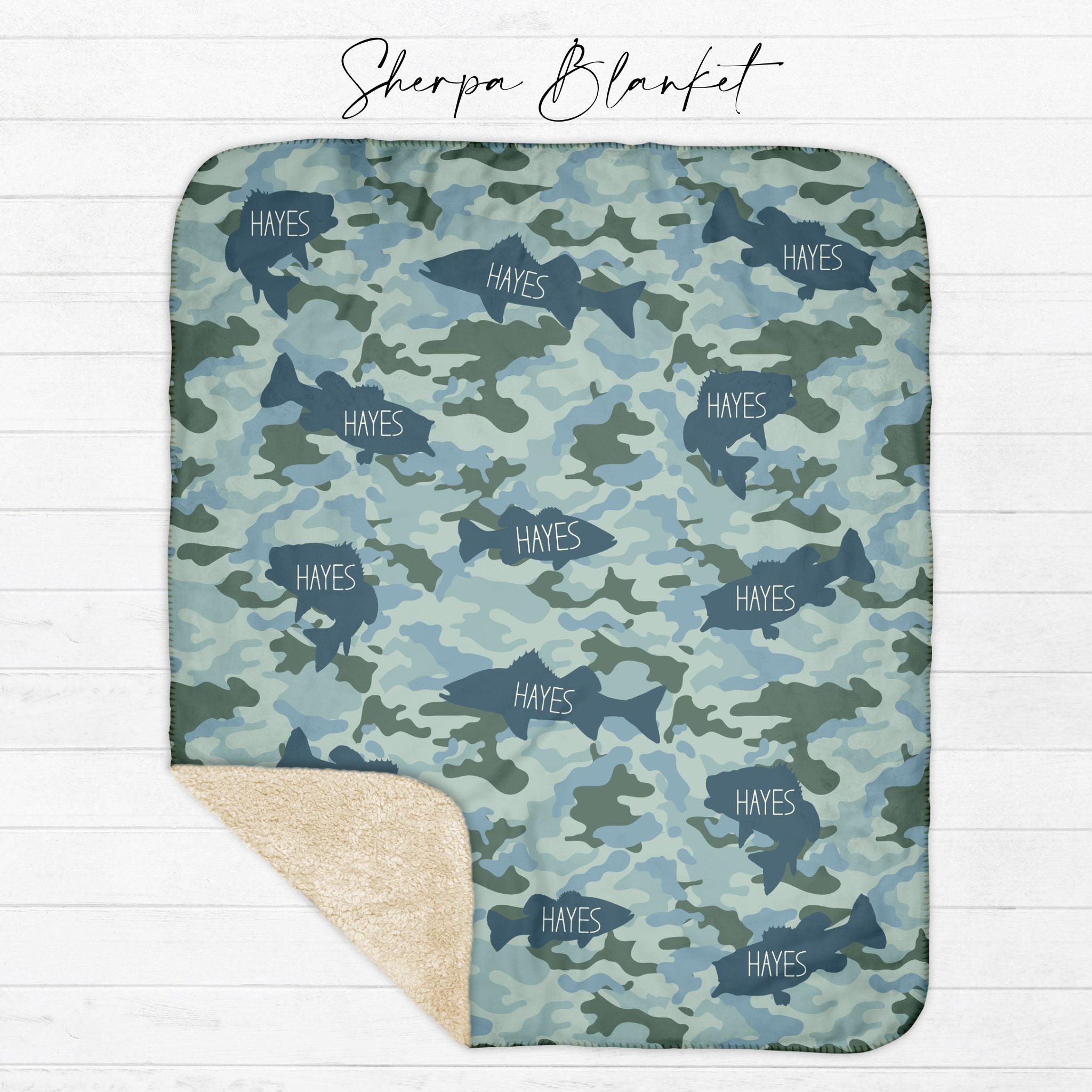 Fish Camo Kids Blanket - Twinklette™