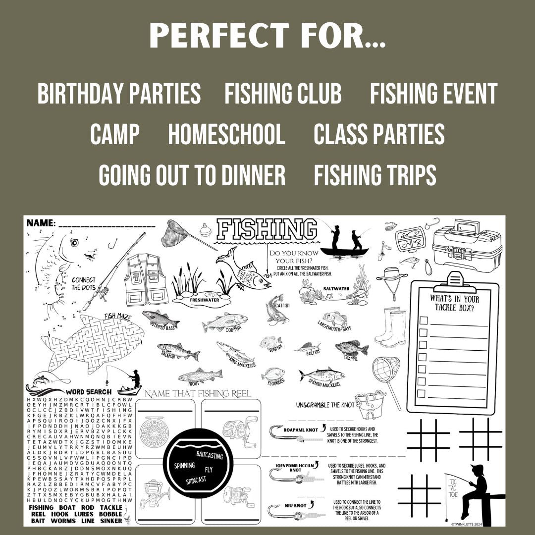 Fishing Placemat - Twinklette™