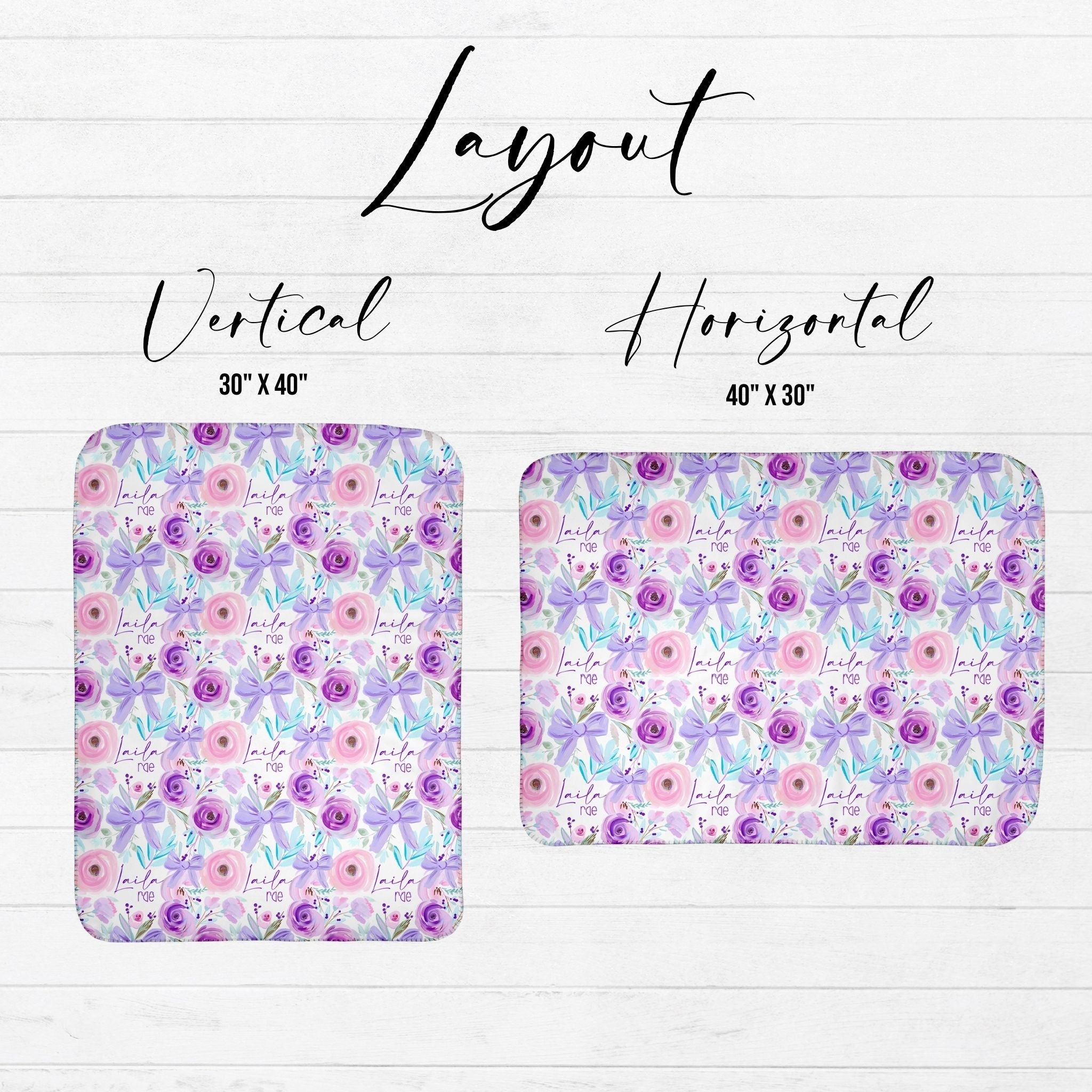 Floral Bow Baby Sherpa Blanket - Twinklette™