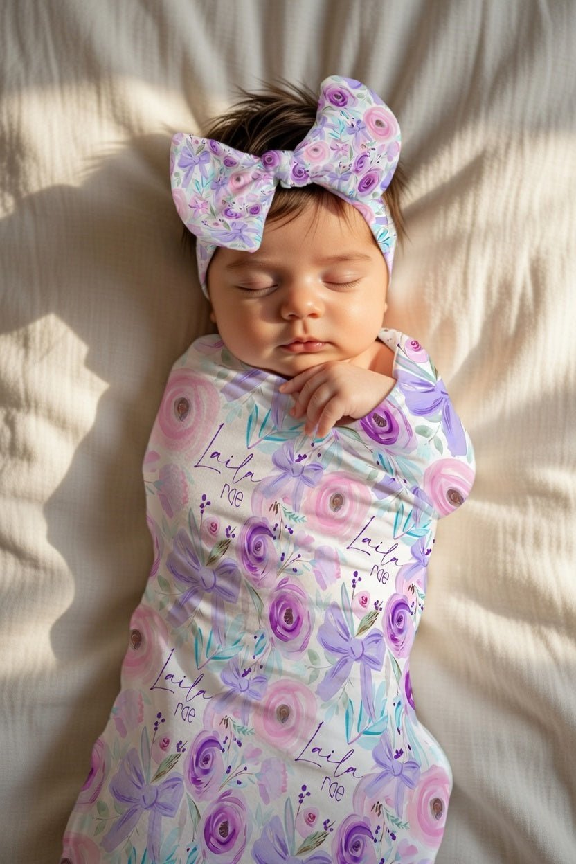 Floral Bow Swaddle - Twinklette™