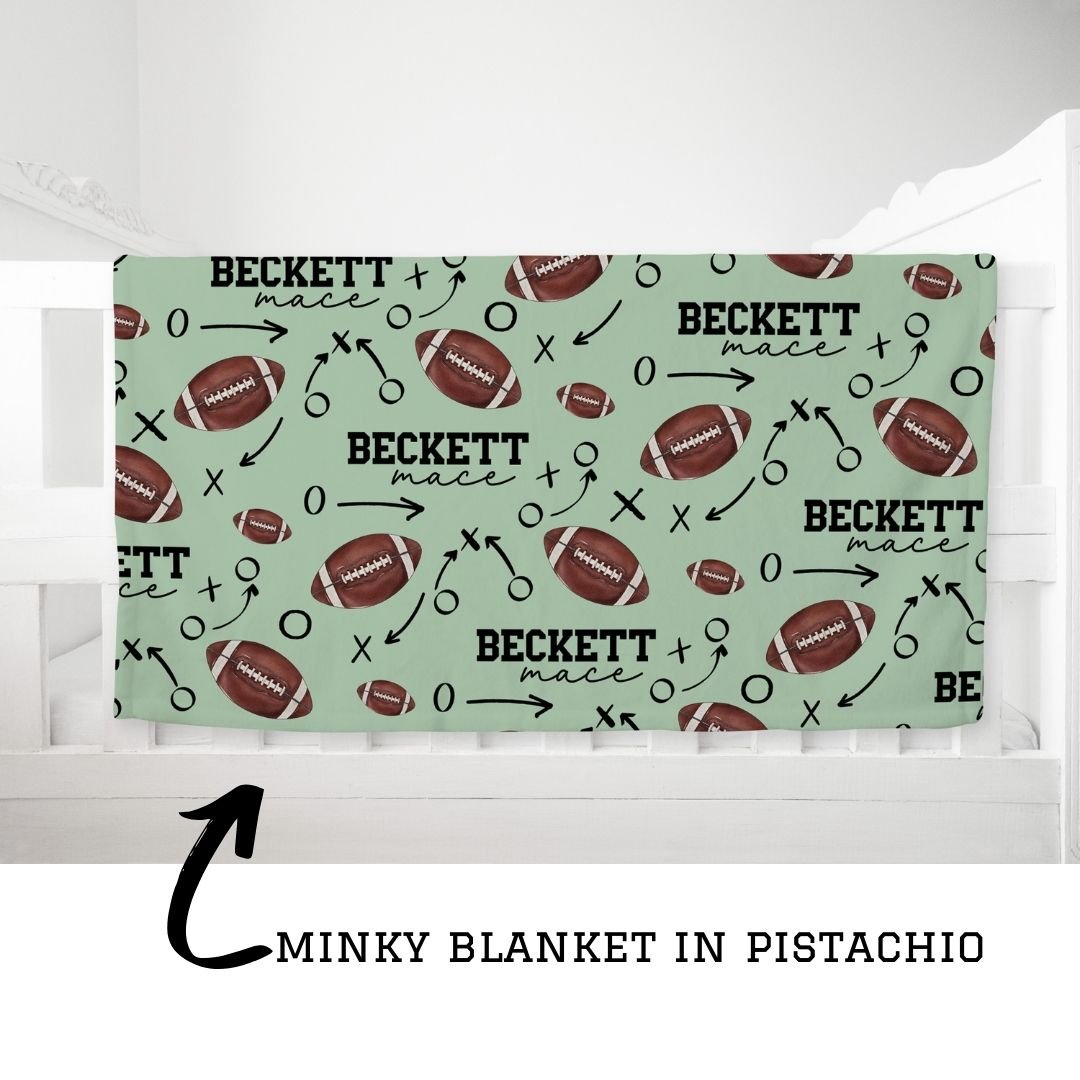 Football Baby Blanket - Custom Sports Gift for New Football Parents - Personalized Photo Prop - Twinklette™