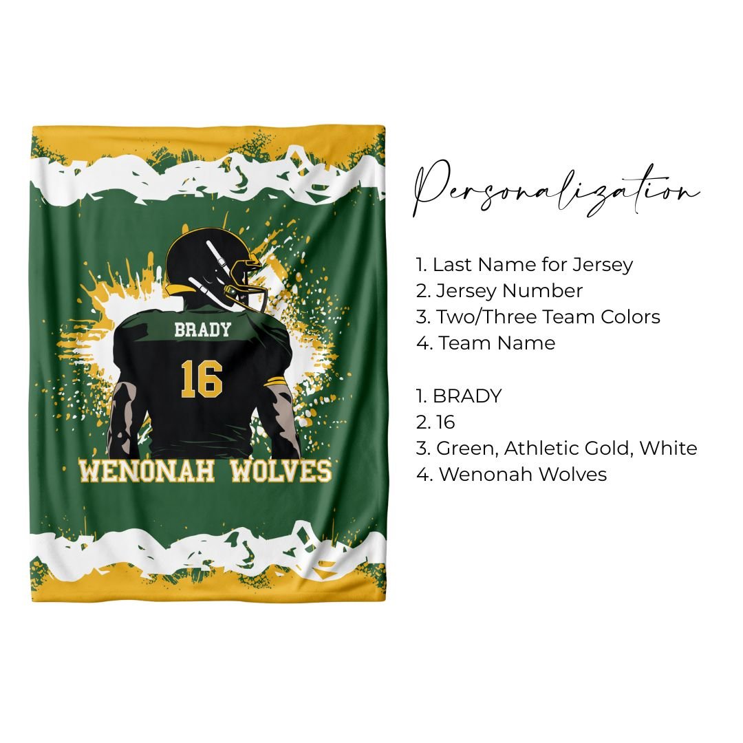Football Team Player Blanket - Twinklette™
