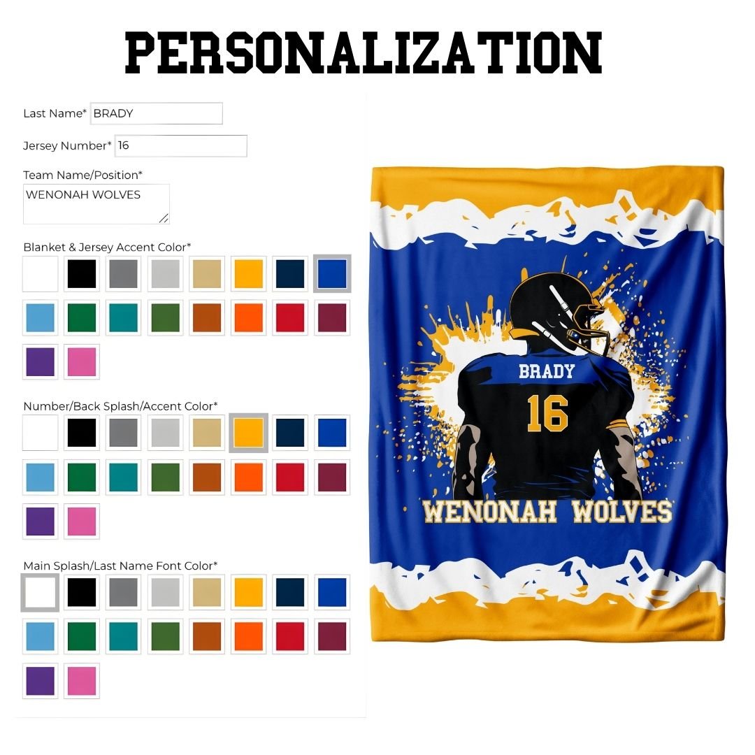Football Team Player Blanket - Twinklette™
