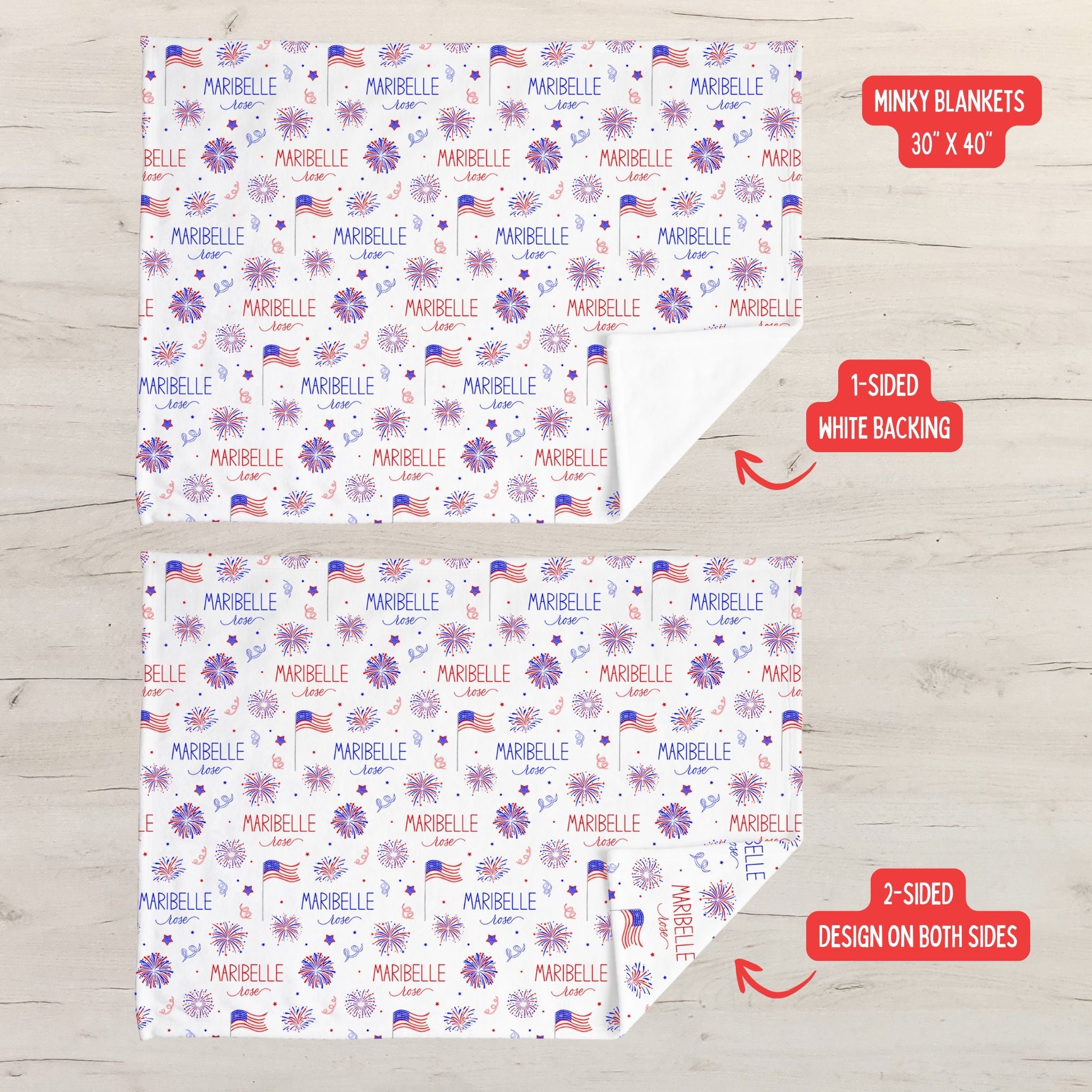 Fourth of July Baby Minky Blanket - Twinklette™