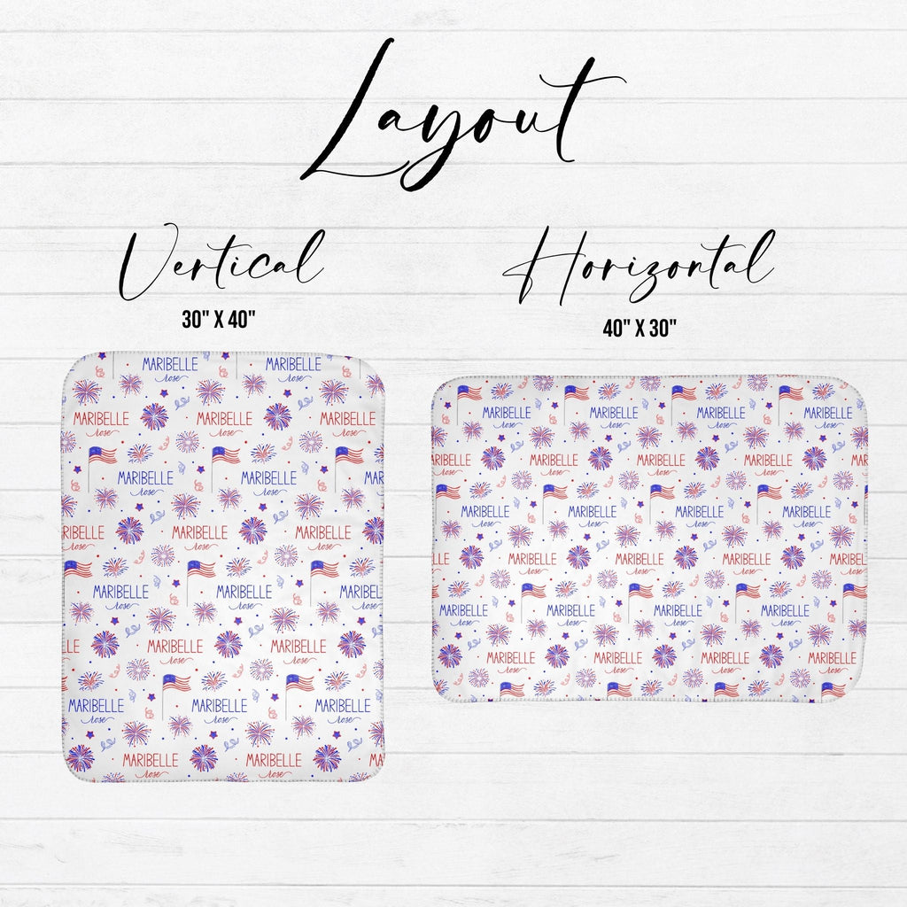 Fourth of July Baby Sherpa Blanket - Twinklette™