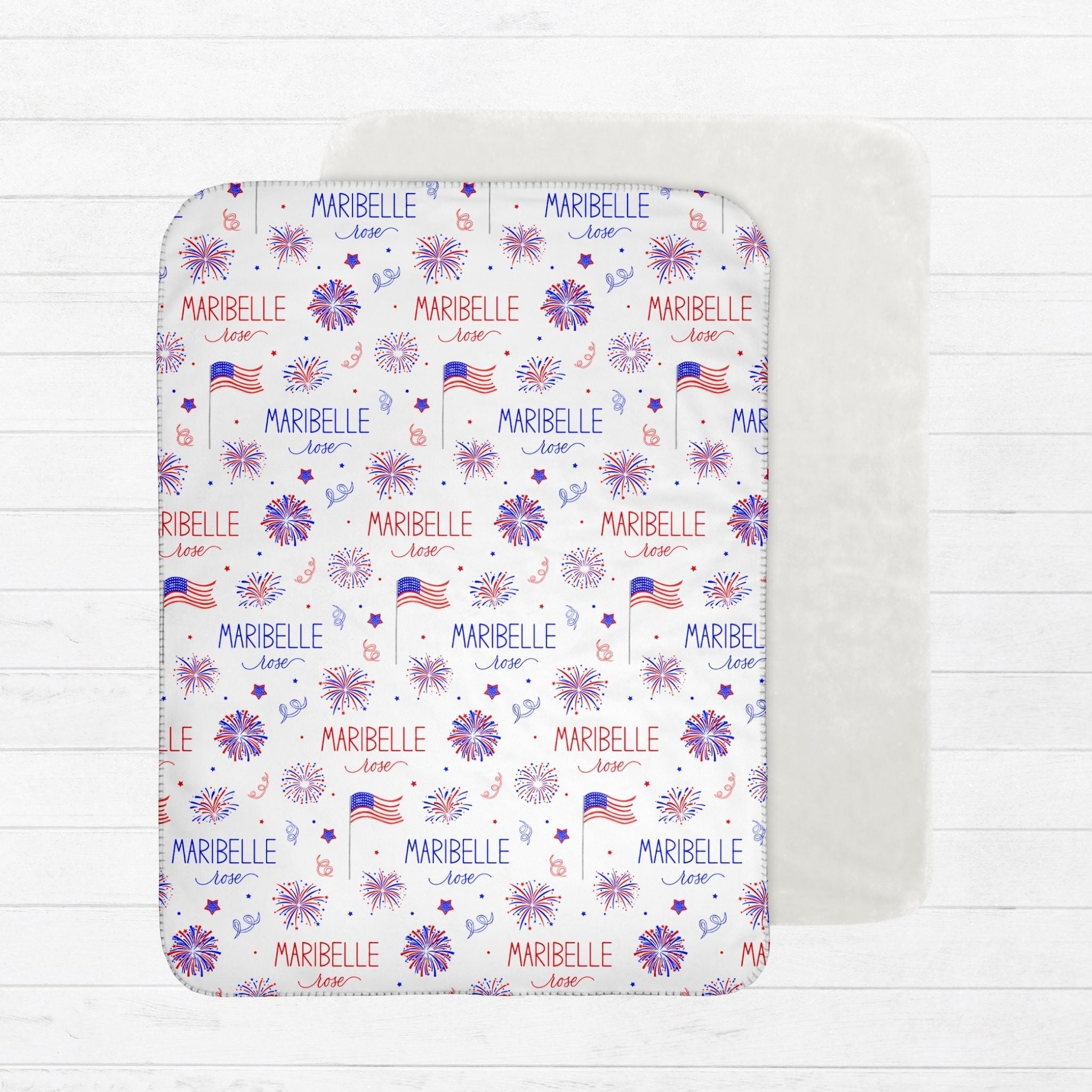 Fourth of July Baby Sherpa Blanket - Twinklette™