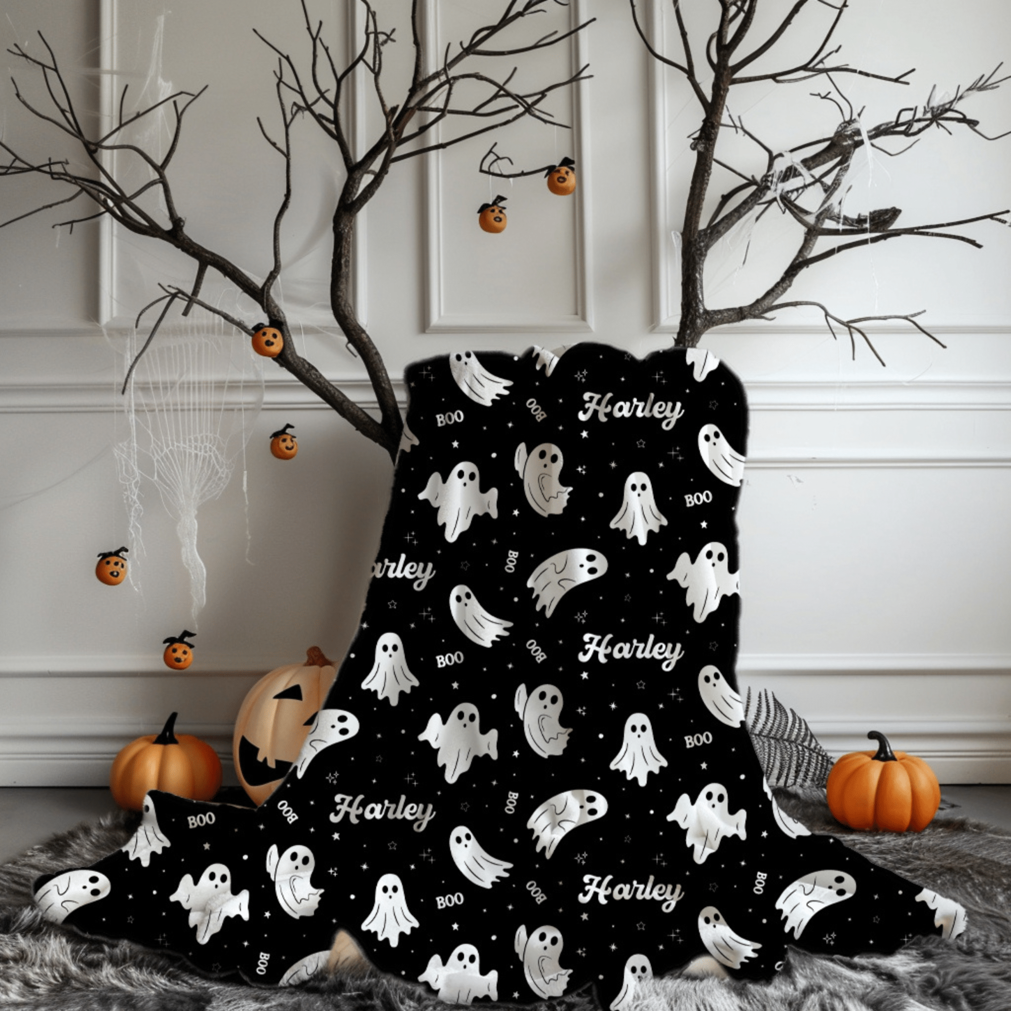 Ghost Halloween Name Blanket - Twinklette™