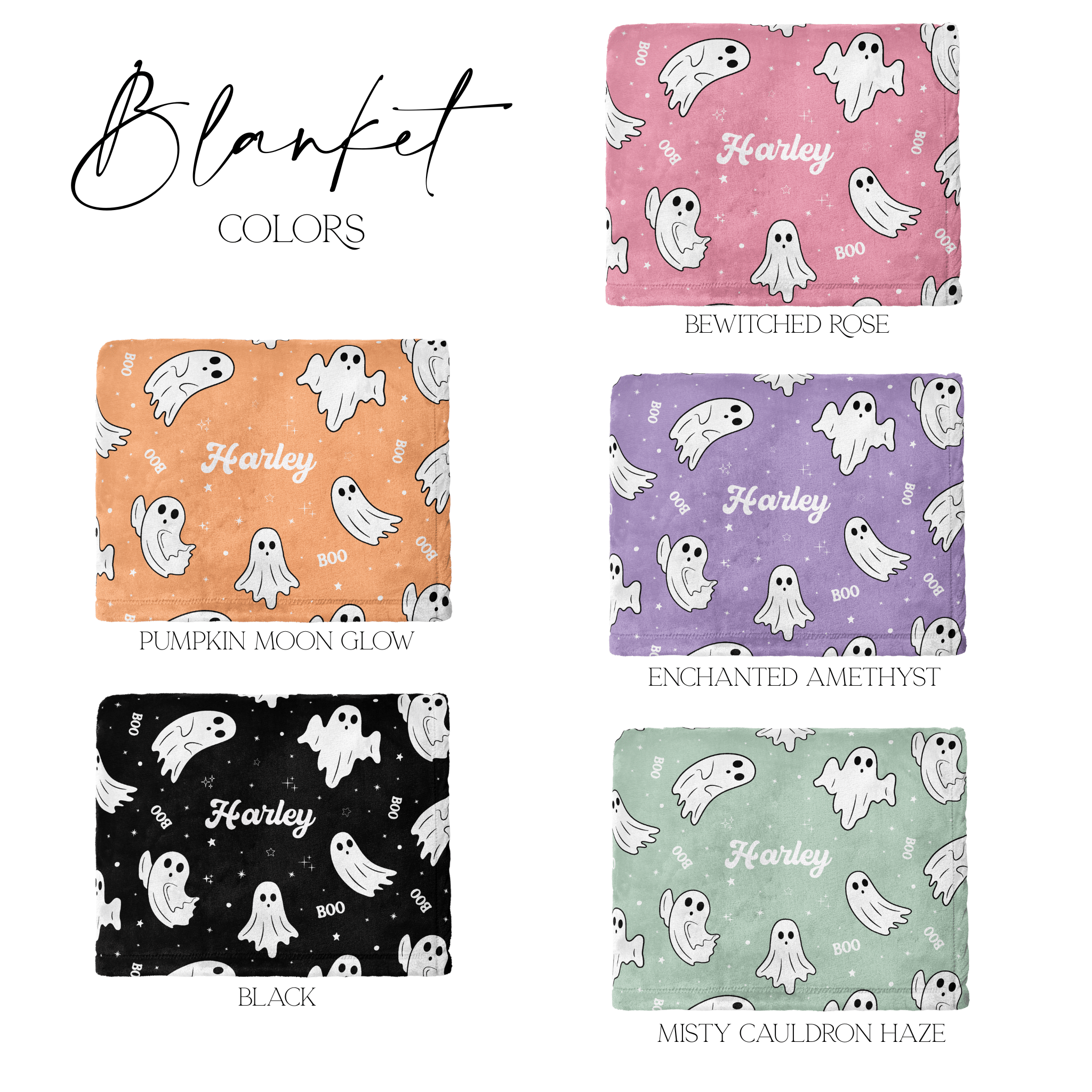 Ghost Halloween Name Blanket - Twinklette™
