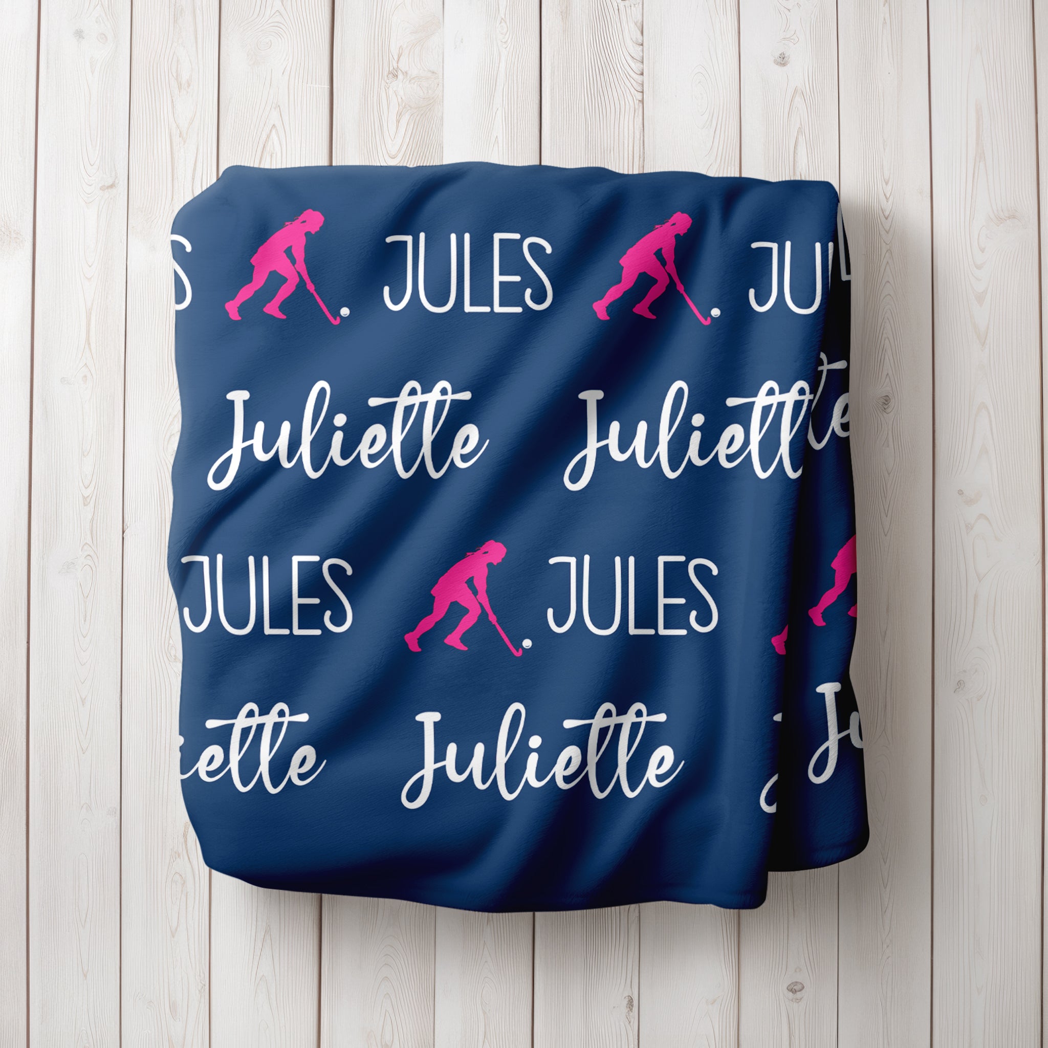 Girls Field Hockey Name Blanket - Twinklette™