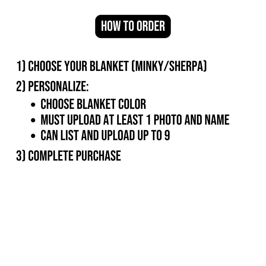 Grandma Wildflower Photo Blanket - Twinklette™