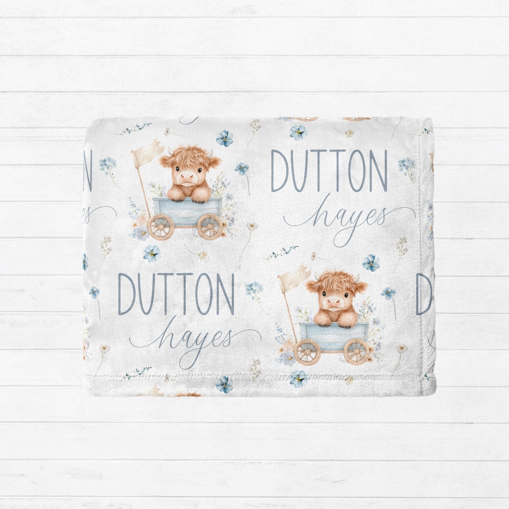 Highland Cow Baby Minky Blanket - Twinklette™