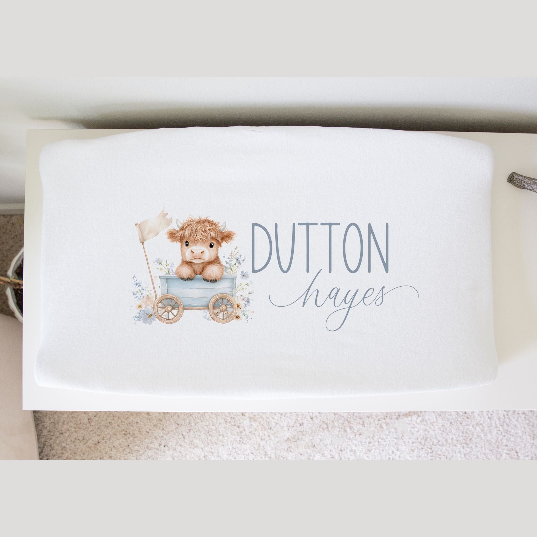 Highland Cow Changing Pad Cover - Twinklette™